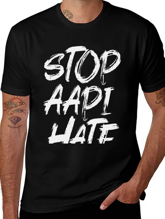 Stop AAPI Hate Black Graphic Tee