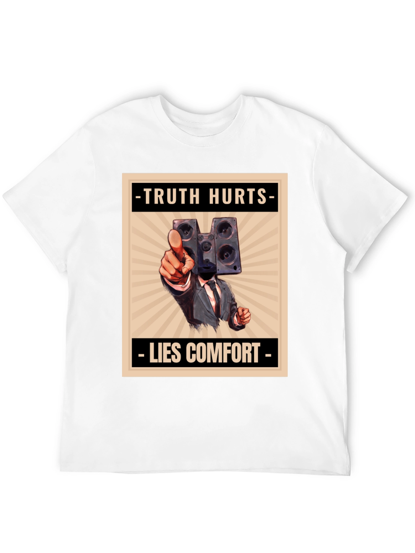 Truth Hurts Mens Graphic Tee - Speaker Head