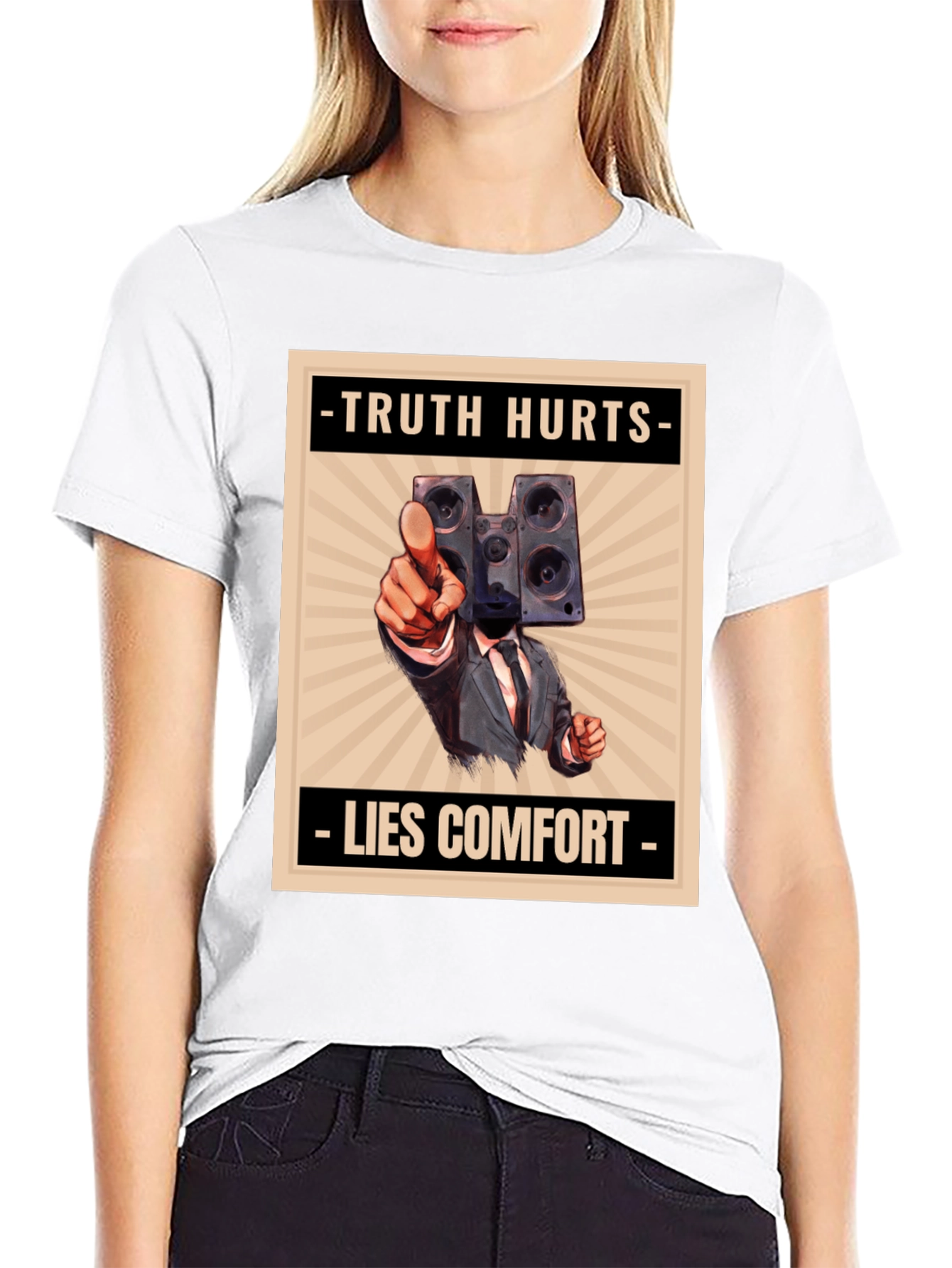 Truth Hurts Mens Graphic Tee - Speaker Head