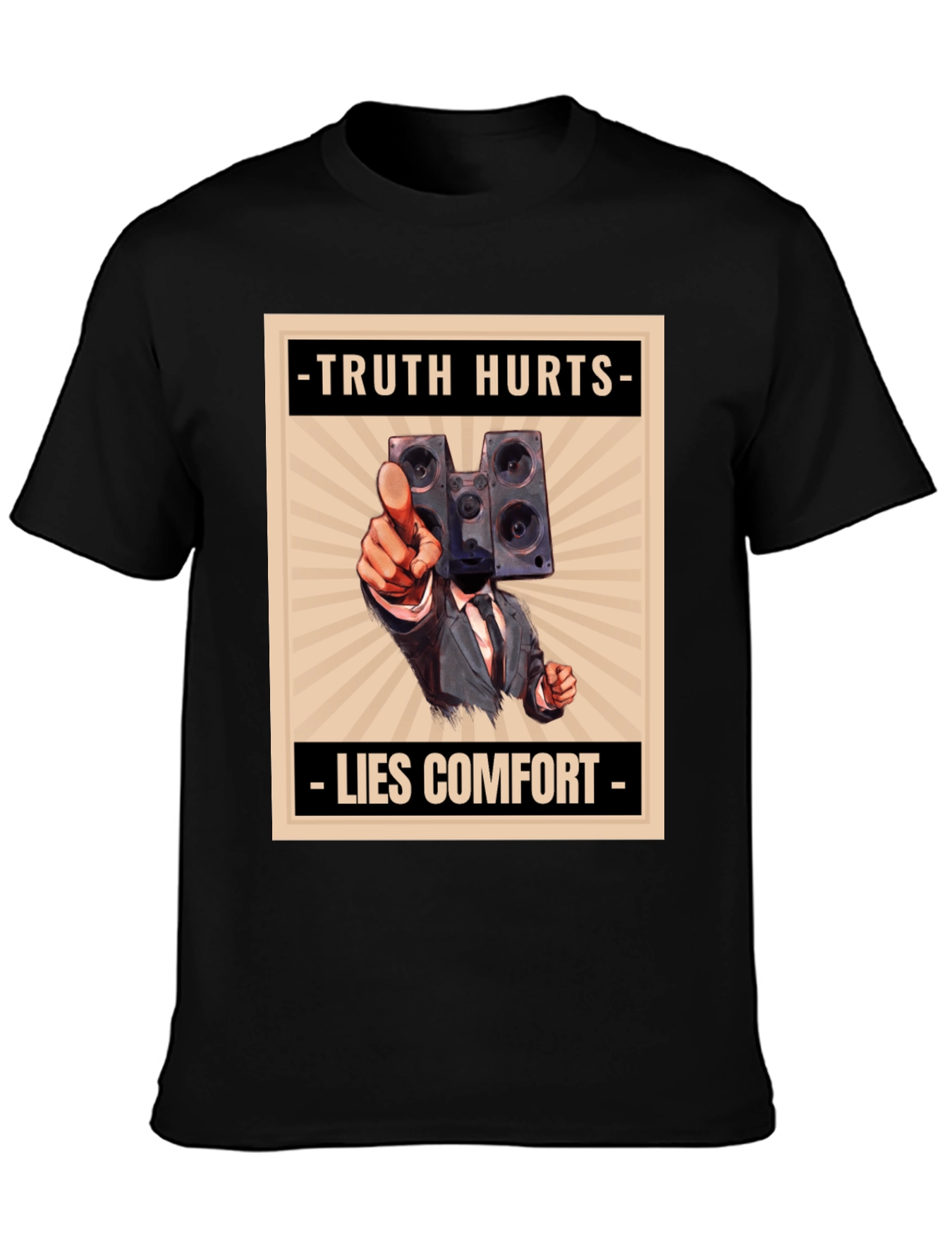 Truth Hurts Mens Graphic Tee - Speaker Head