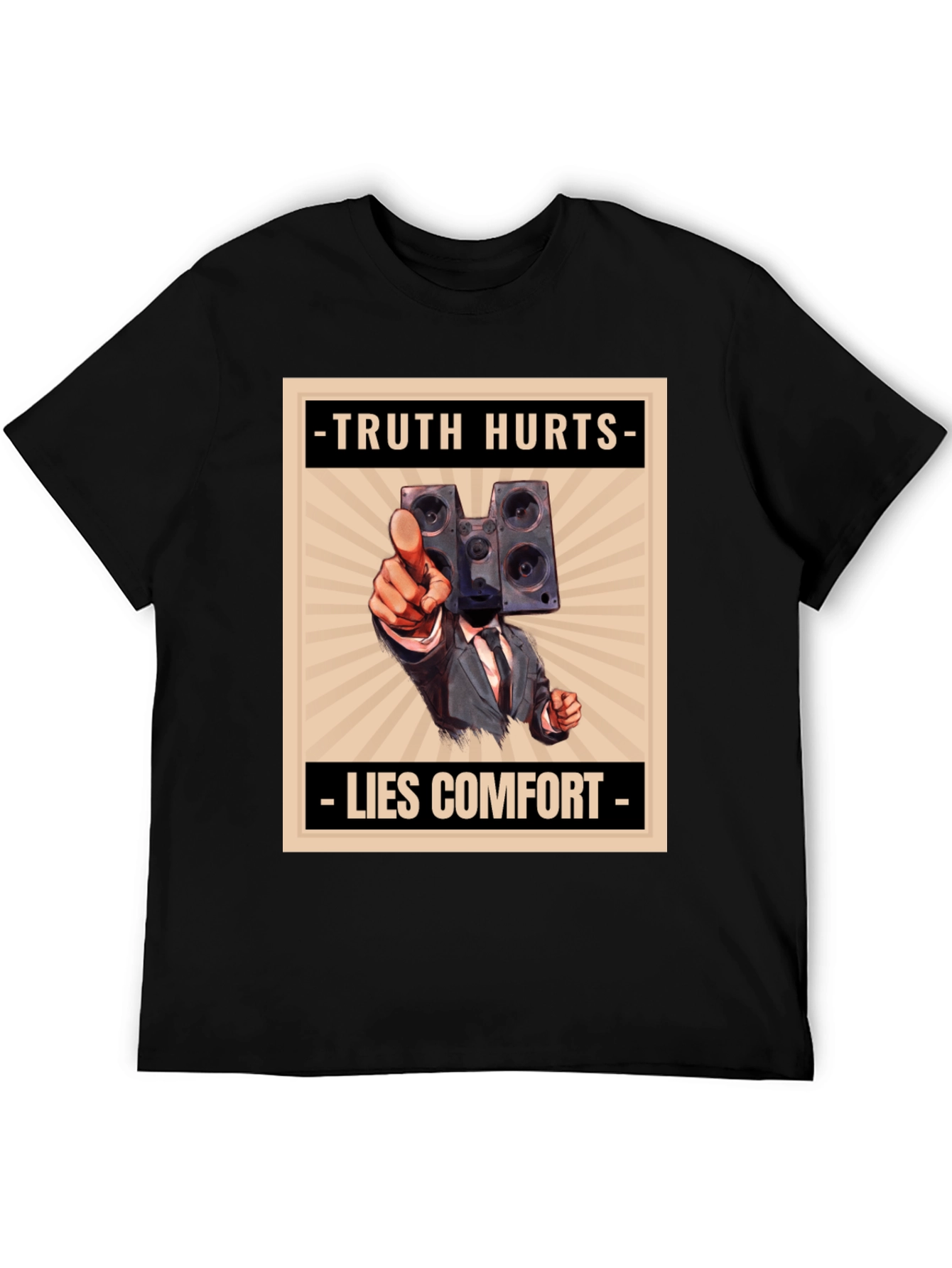 Truth Hurts Mens Graphic Tee - Speaker Head