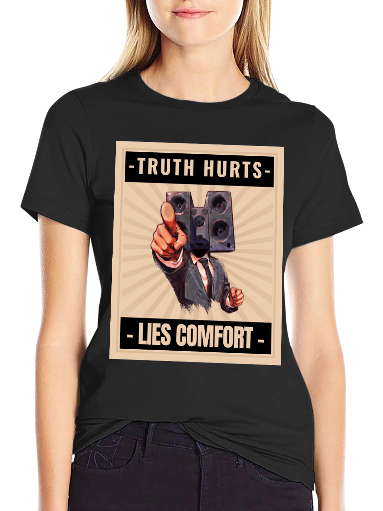 Truth Hurts Mens Graphic Tee - Speaker Head
