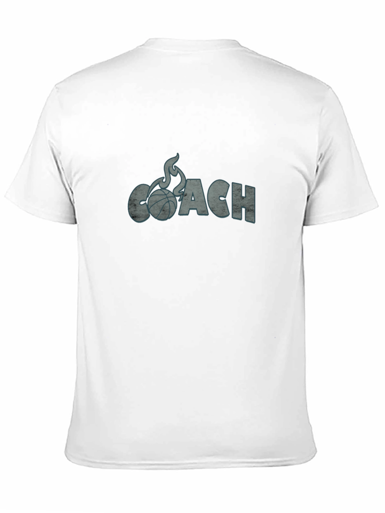 Basketball Coach Graphic Tee - Flaming Ball Design