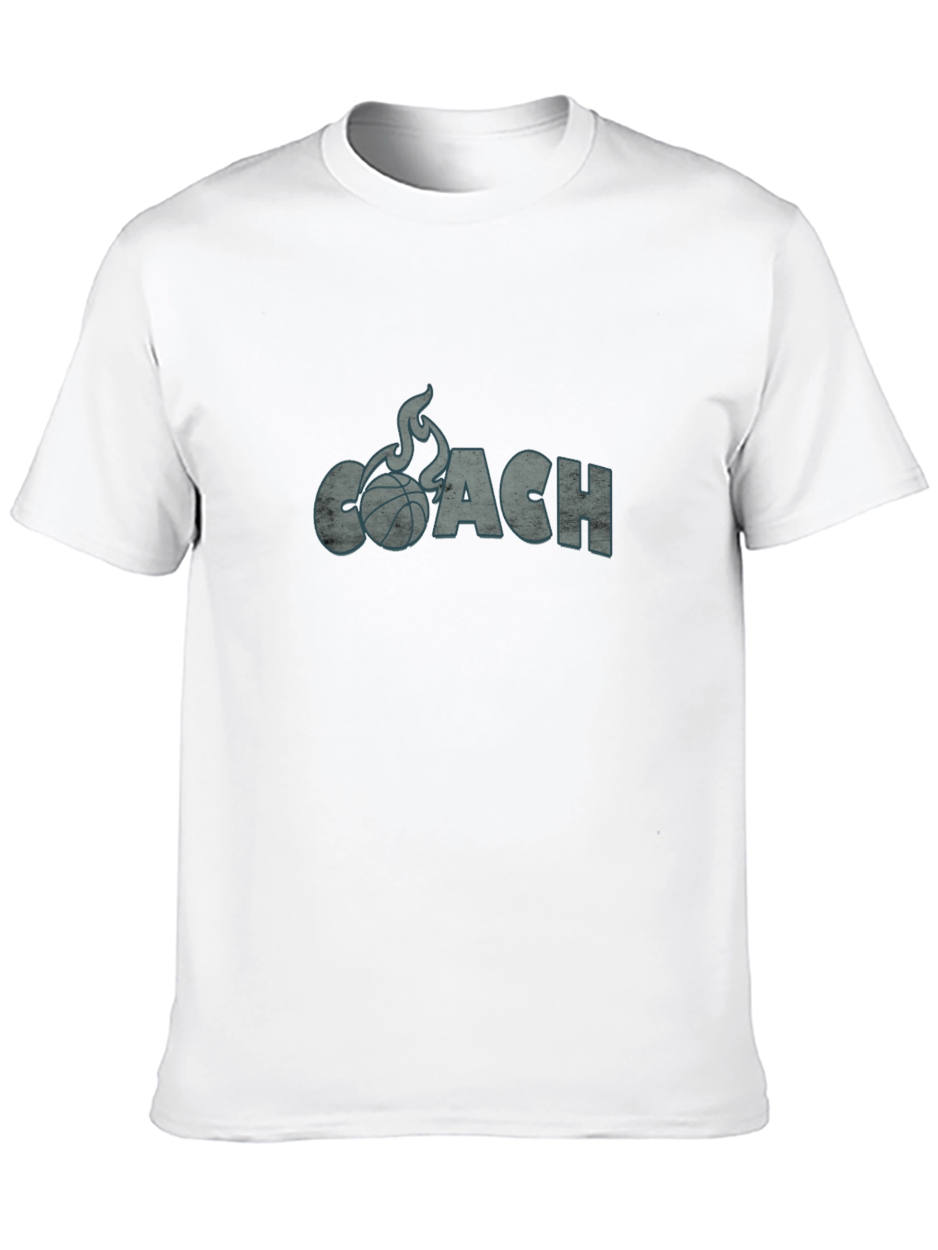 Basketball Coach Graphic Tee - Flaming Ball Design