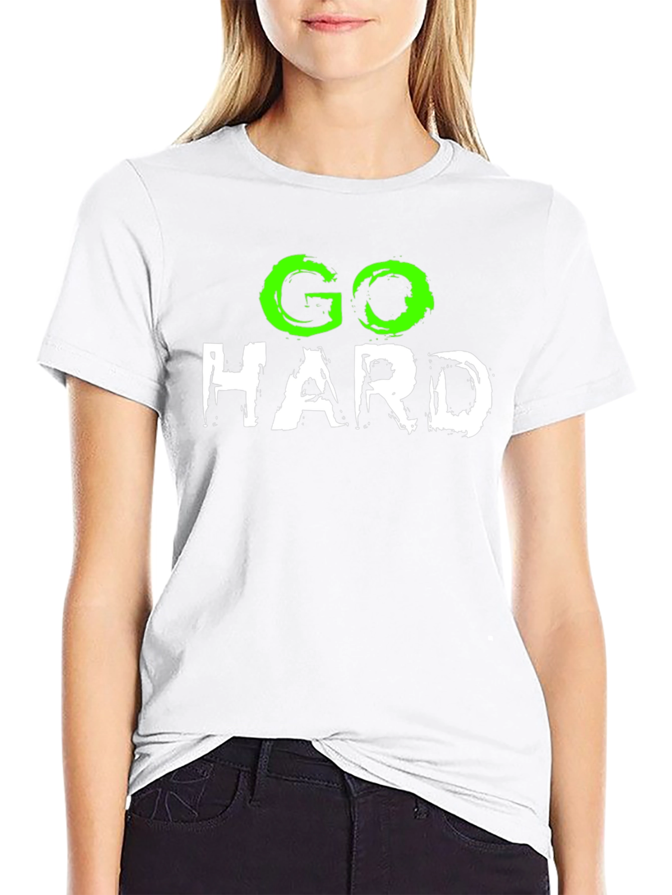 Go Hard Black Graphic T-Shirt