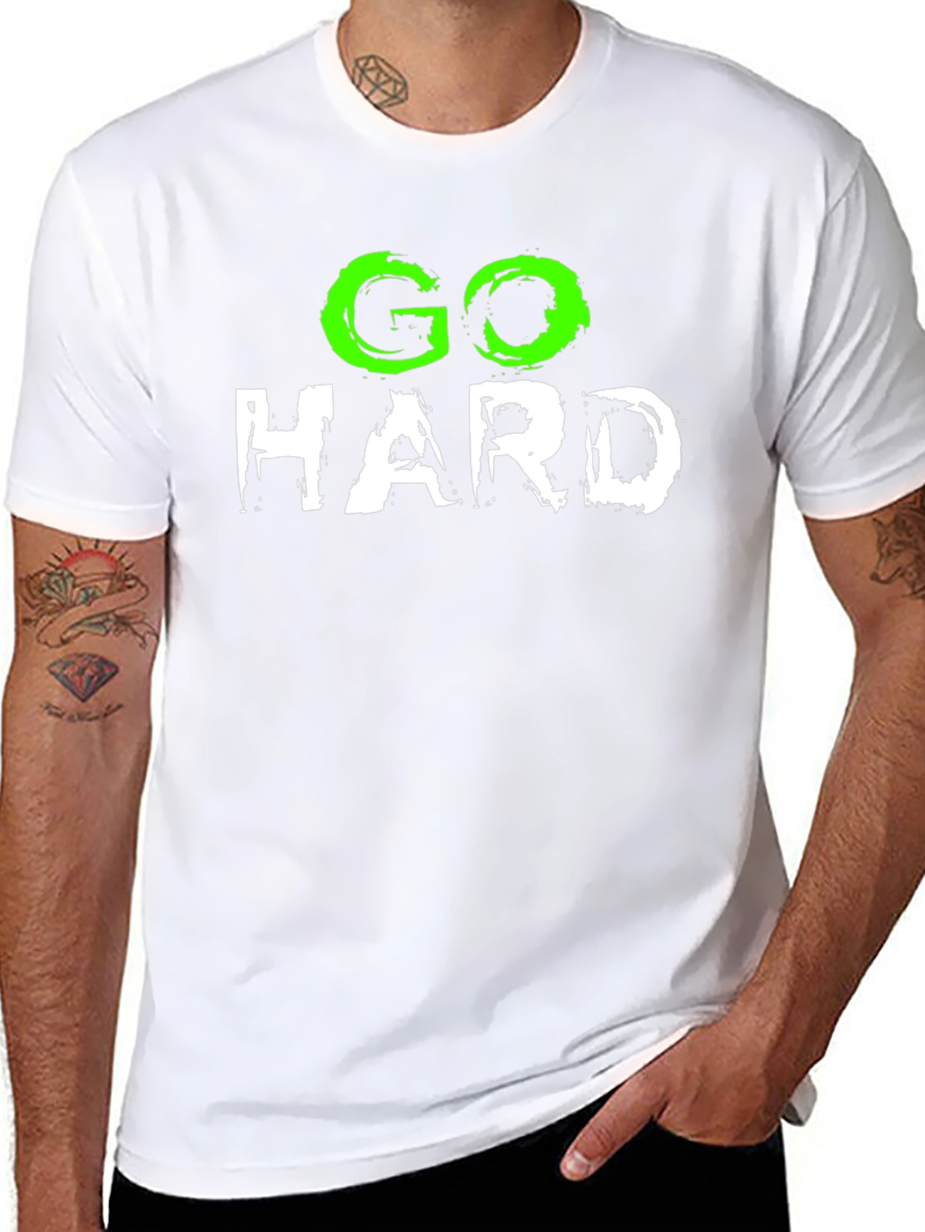 Go Hard Black Graphic T-Shirt