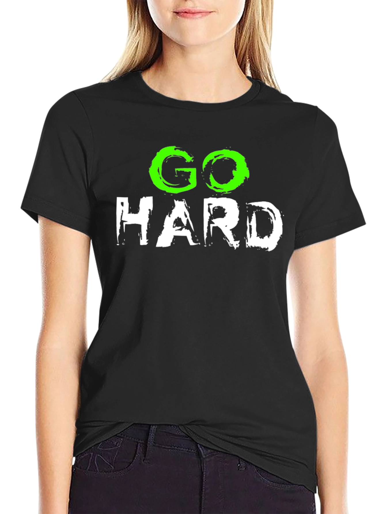 Go Hard Black Graphic T-Shirt
