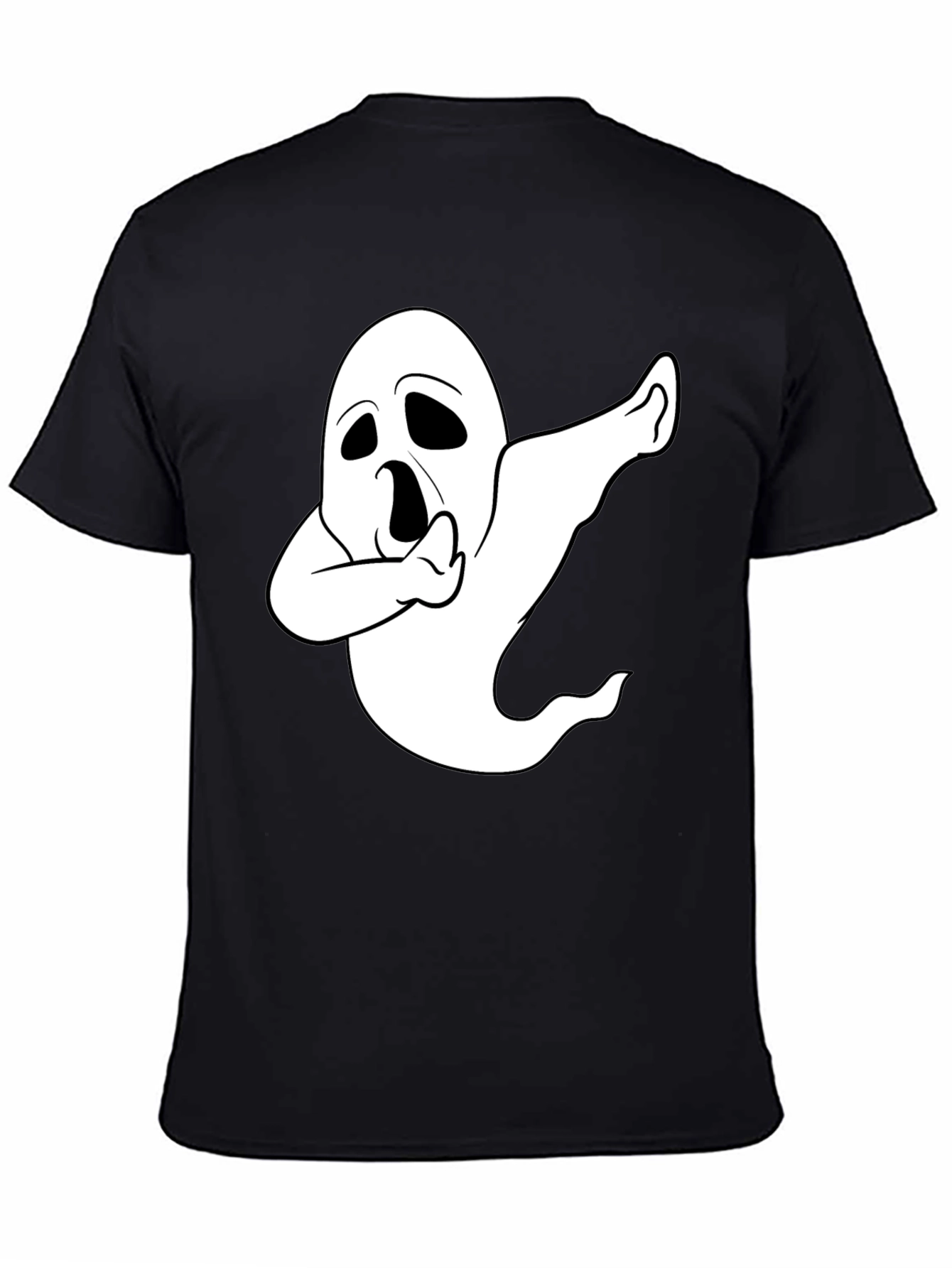 Dabbing Ghost Black T-Shirt Halloween Spooky Humor