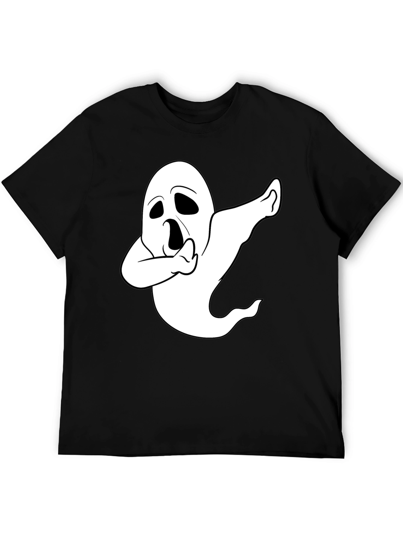 Dabbing Ghost Black T-Shirt Halloween Spooky Humor