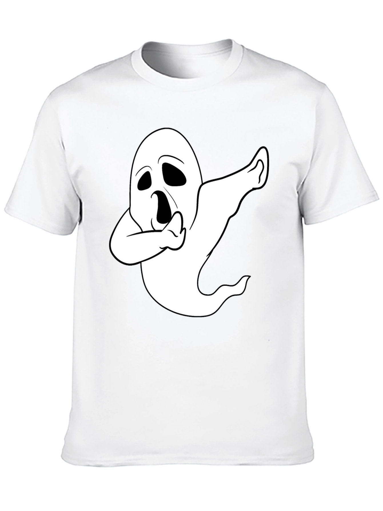 Dabbing Ghost Black T-Shirt Halloween Spooky Humor