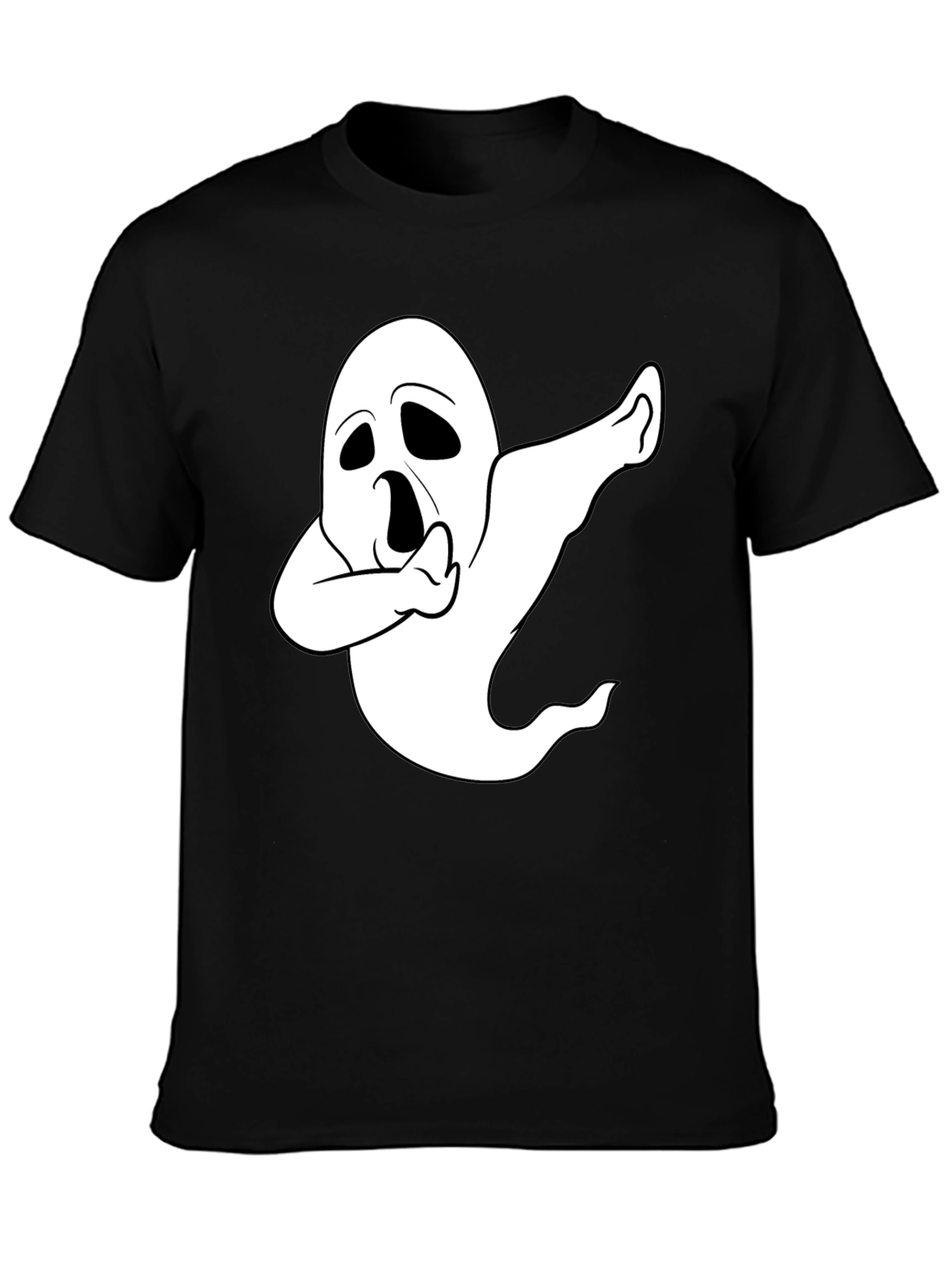 Dabbing Ghost Black T-Shirt Halloween Spooky Humor