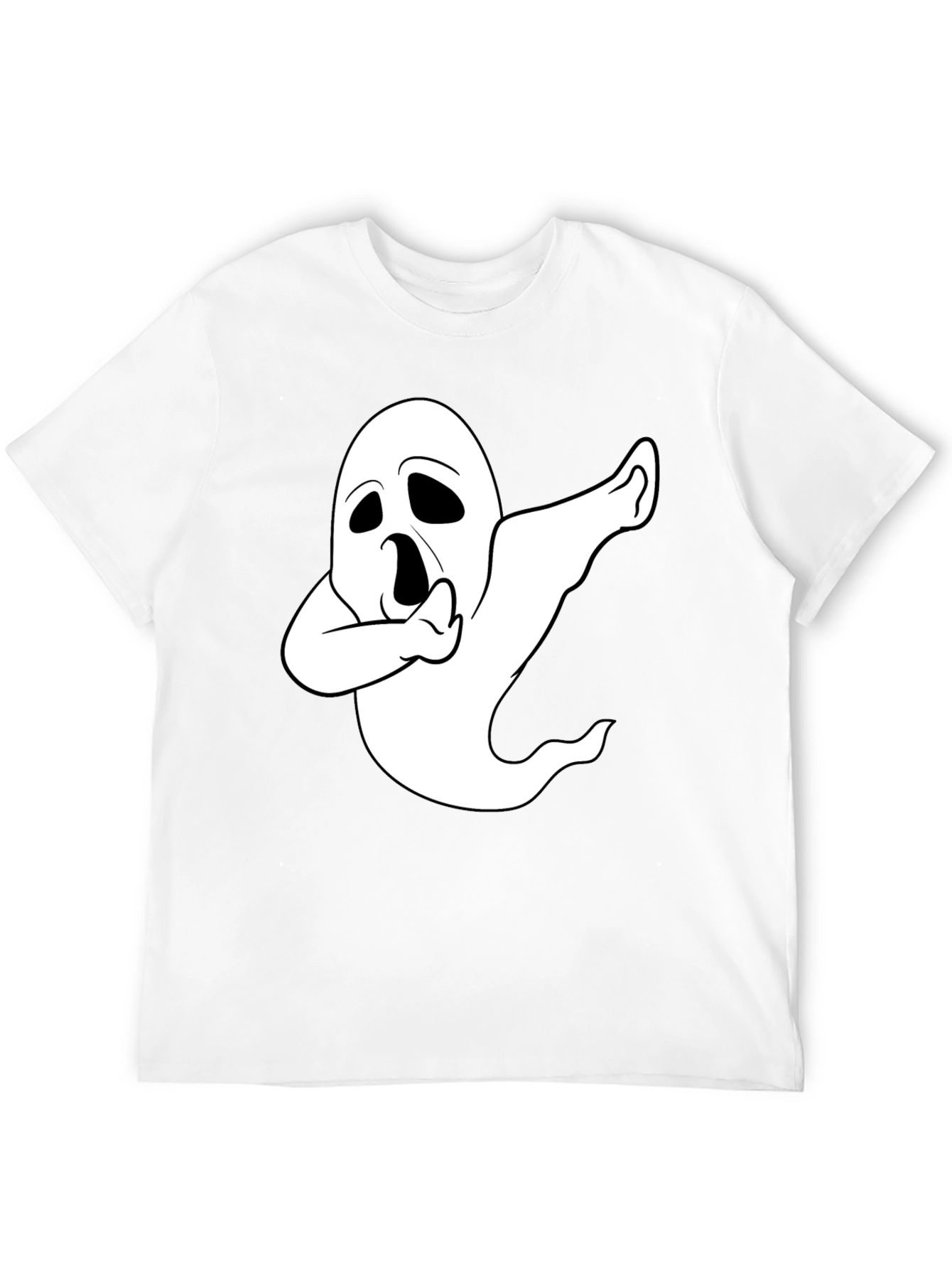 Dabbing Ghost Black T-Shirt Halloween Spooky Humor