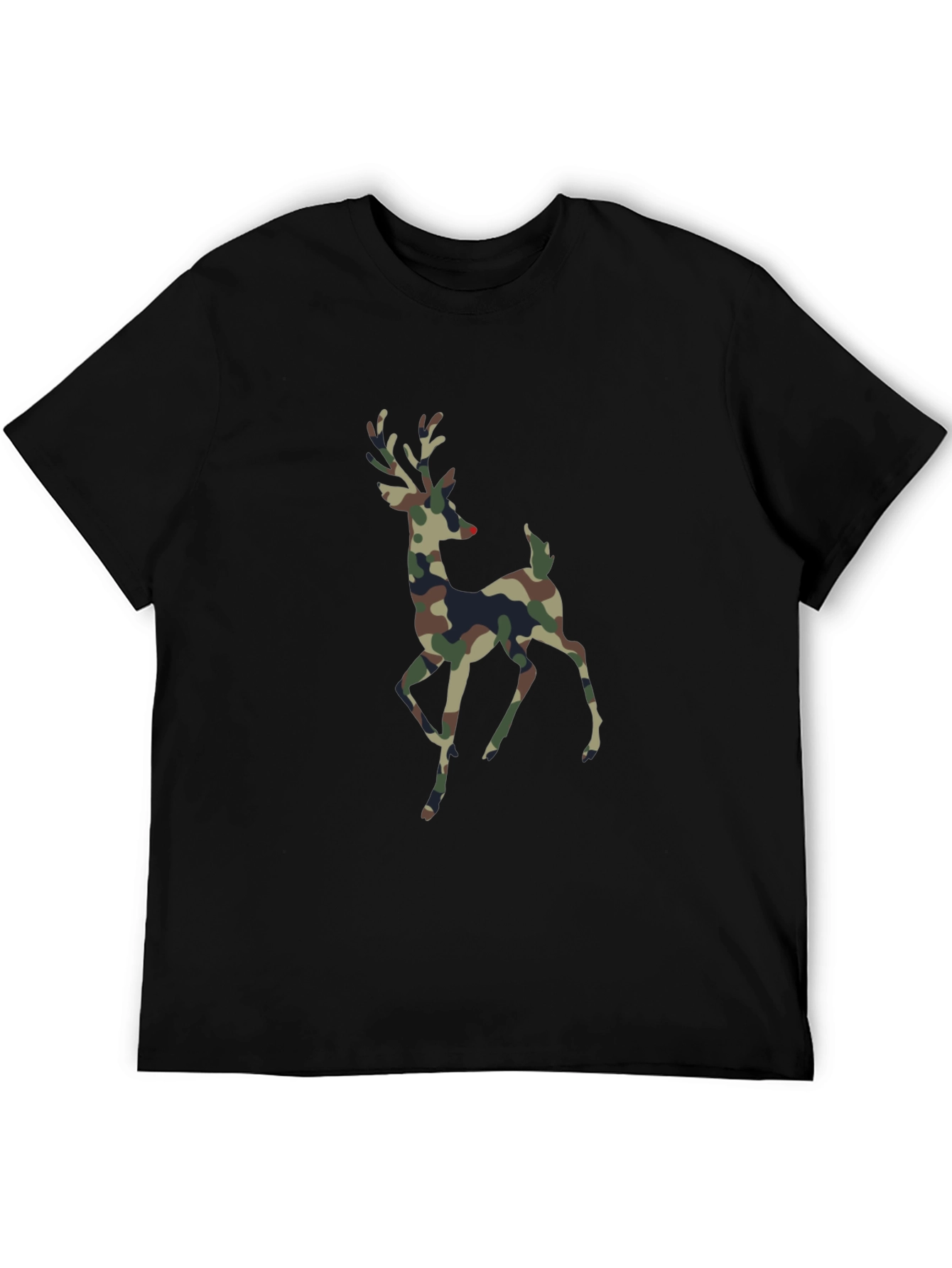 Camouflage Deer Graphic T-Shirt - Stylish Mens Tee