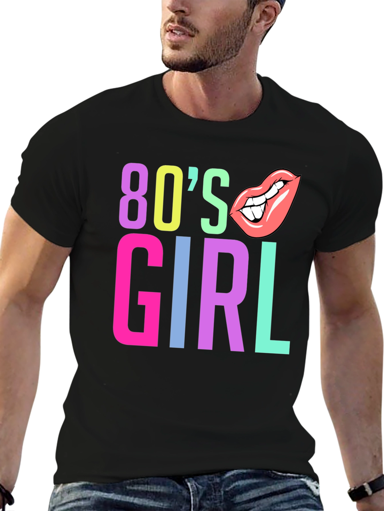 80s Girl Graphic Tee - Retro Style