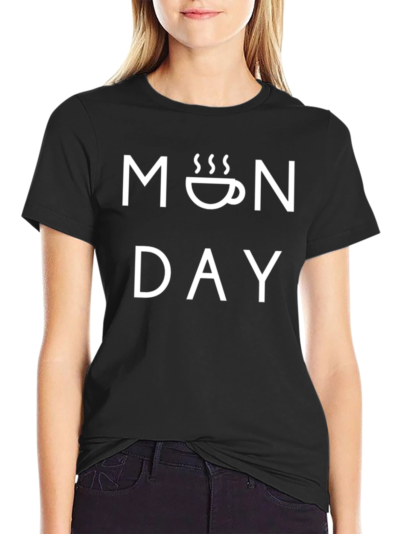 Monday Coffee T-Shirt - Mens Black Graphic Tee