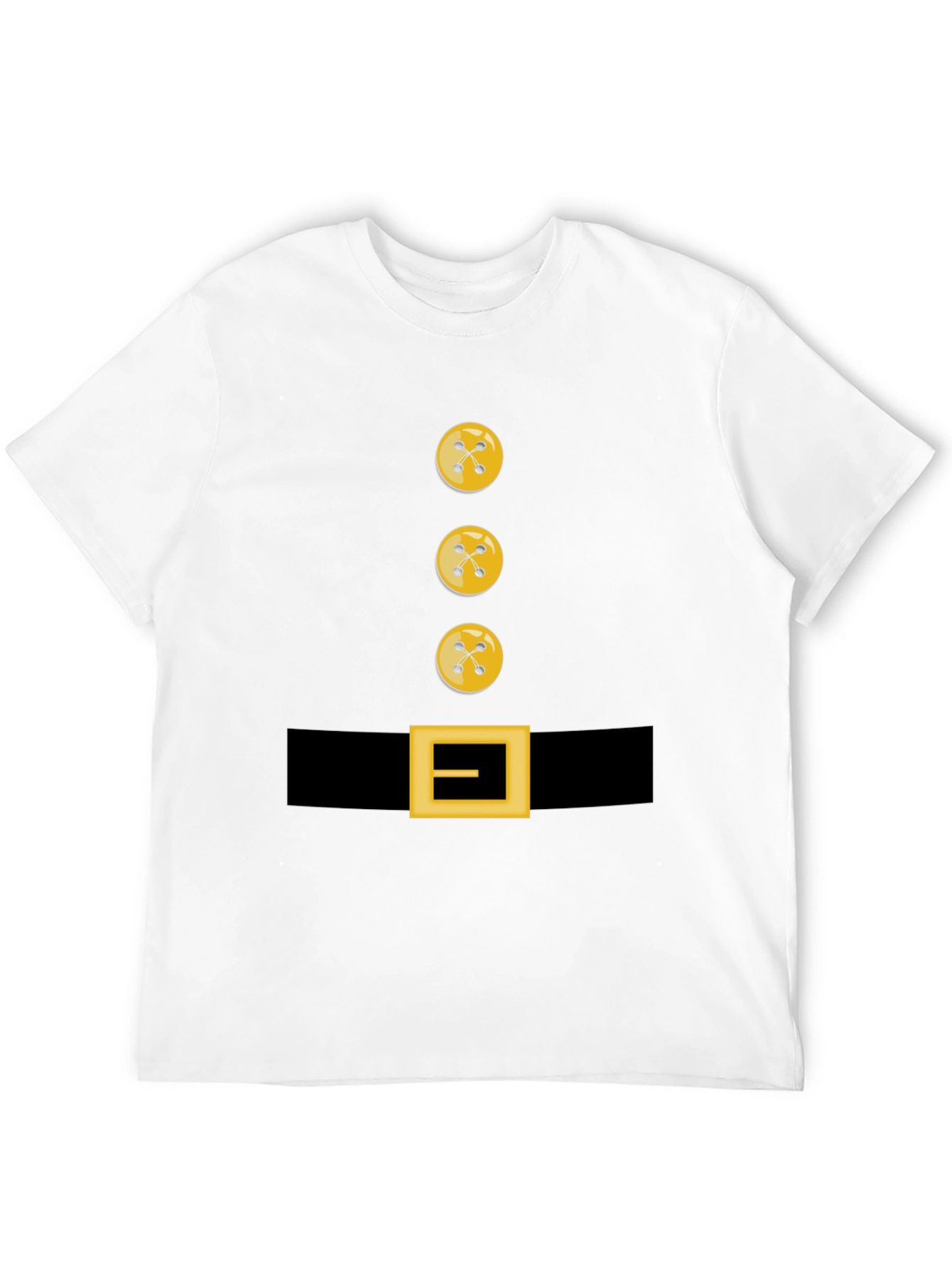 Novelty Button and Belt Graphic T-Shirt