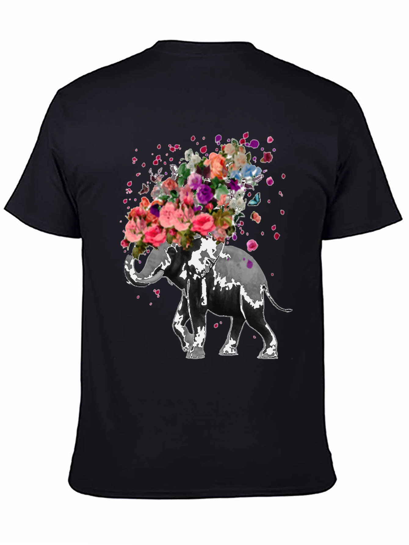 Floral Elephant T-Shirt - Unique Graphic Tee