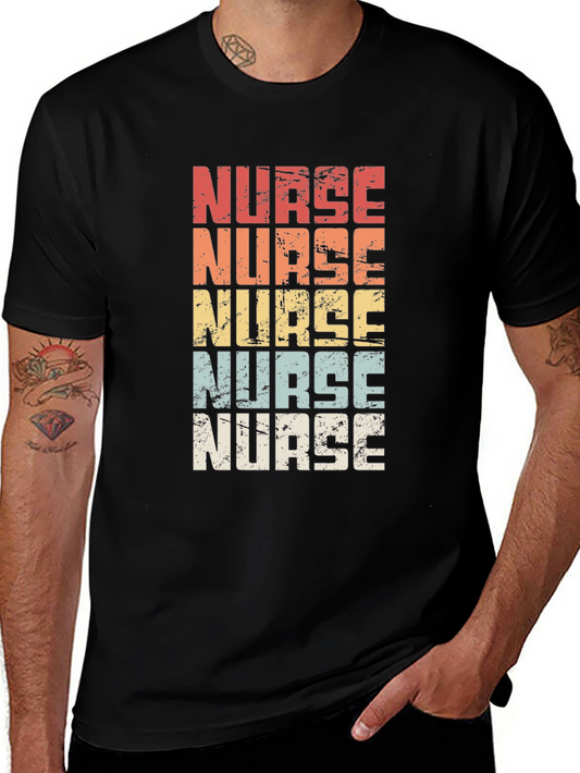 Retro Nurse T-Shirt - Colorful Graphic Tee