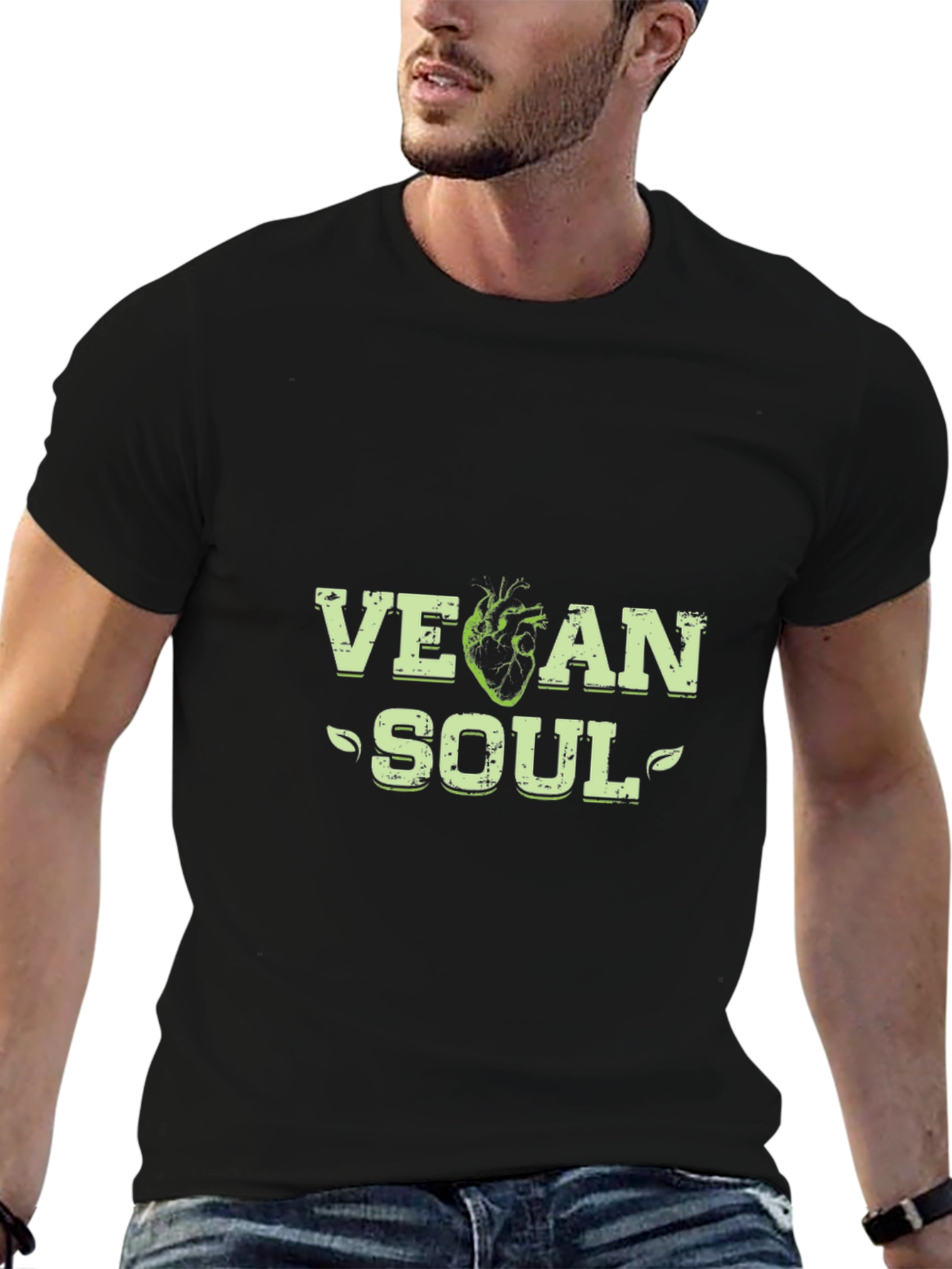 Vegan Soul Graphic Tee - Black