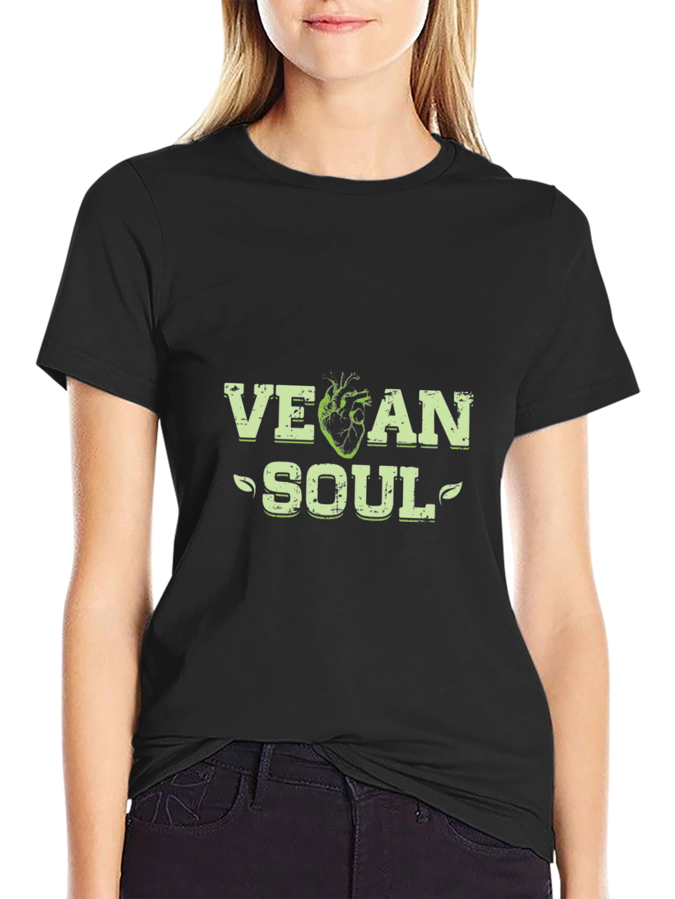 Vegan Soul Graphic Tee - Black
