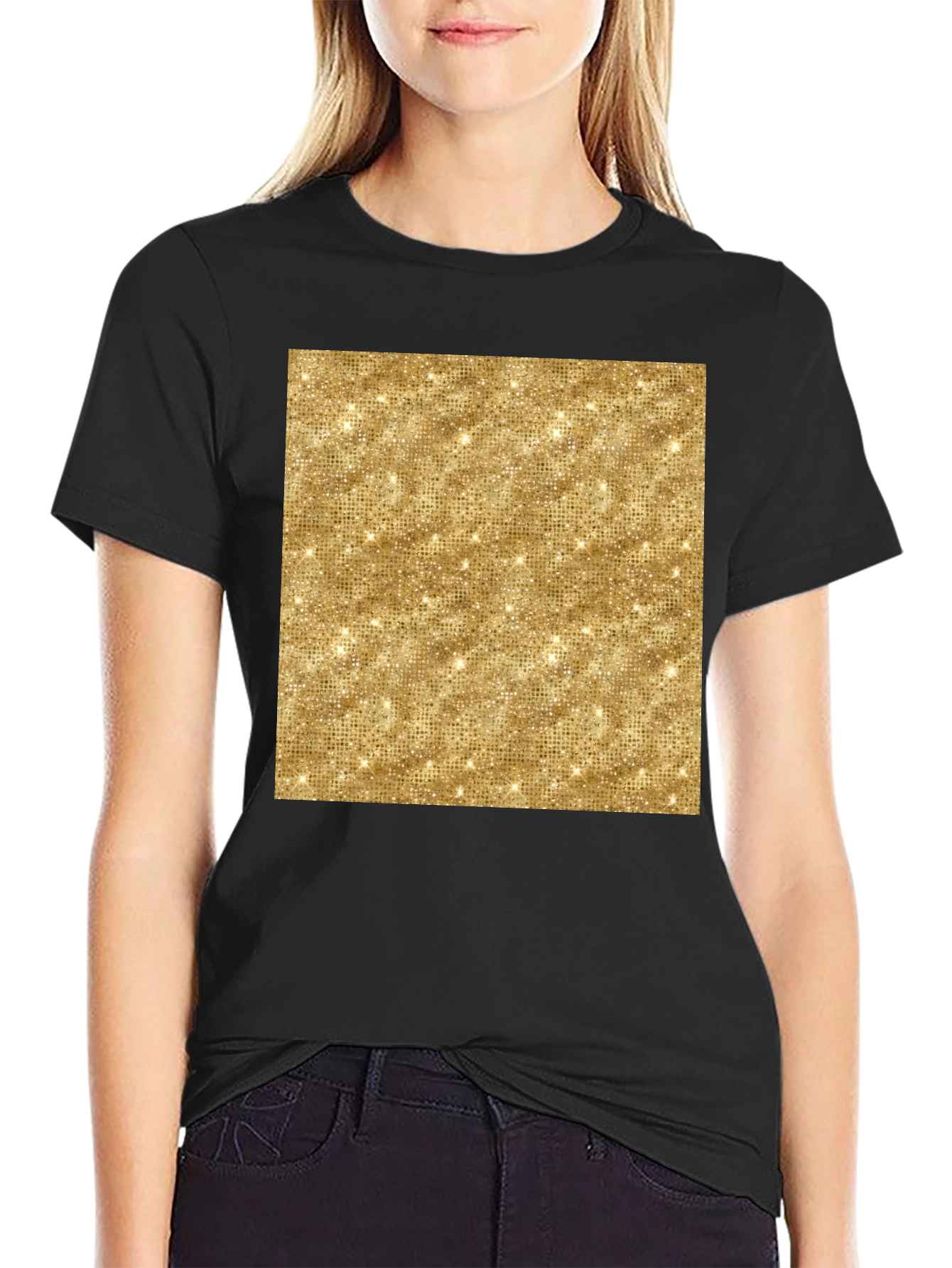 Sparkle Gold Pattern T-Shirt