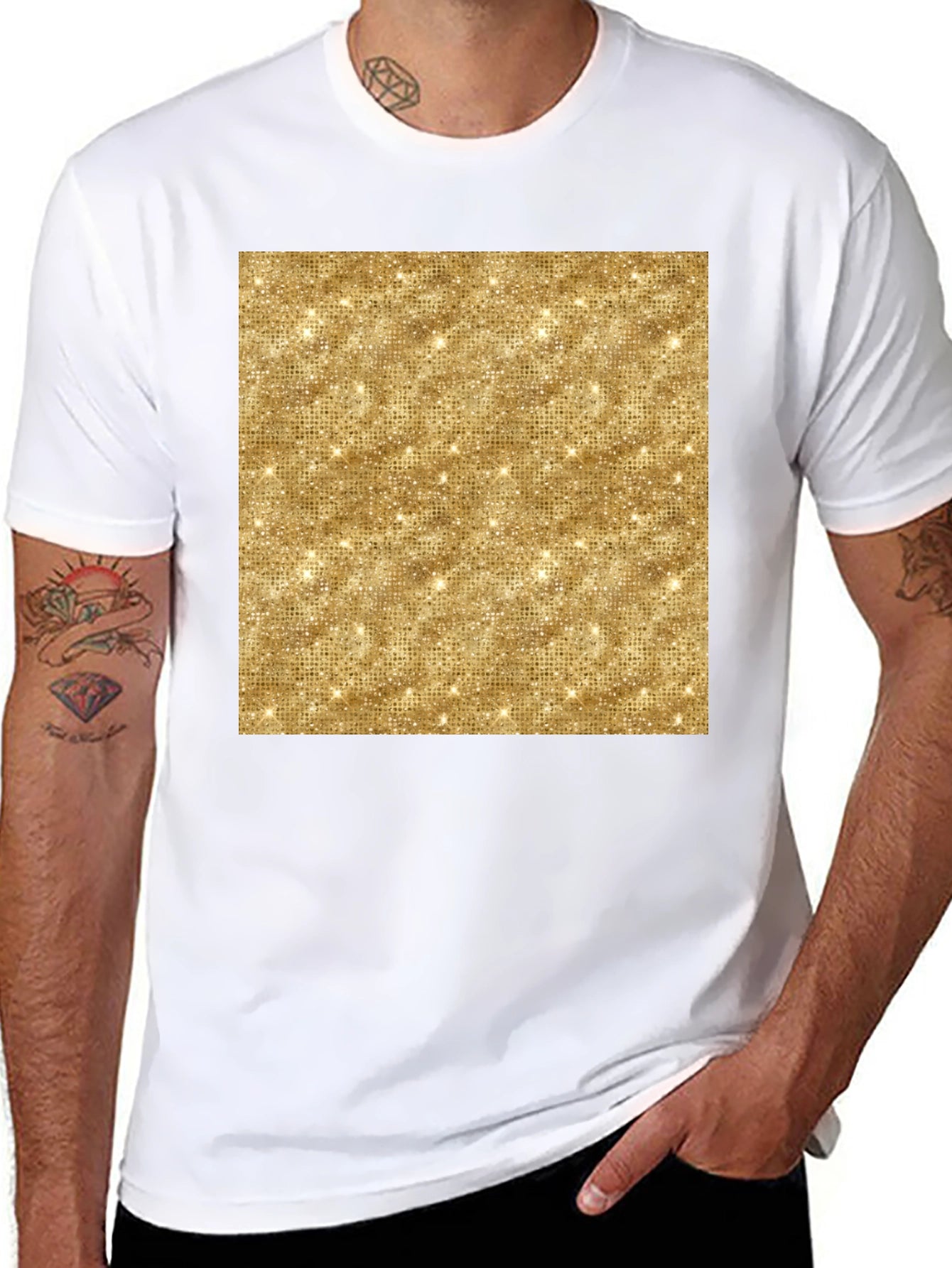 Sparkle Gold Pattern T-Shirt