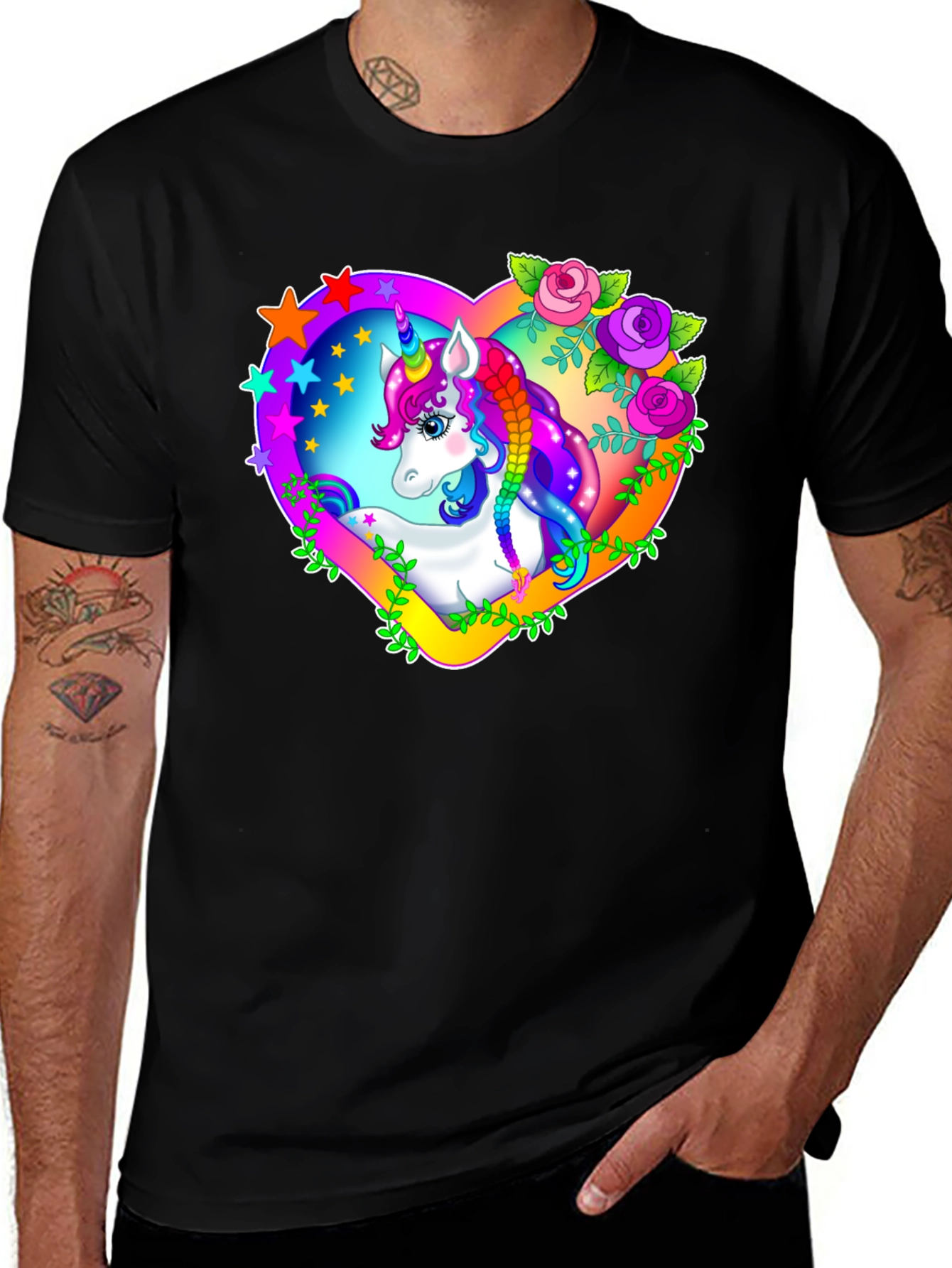 Unicorn Heart Graphic T-Shirt