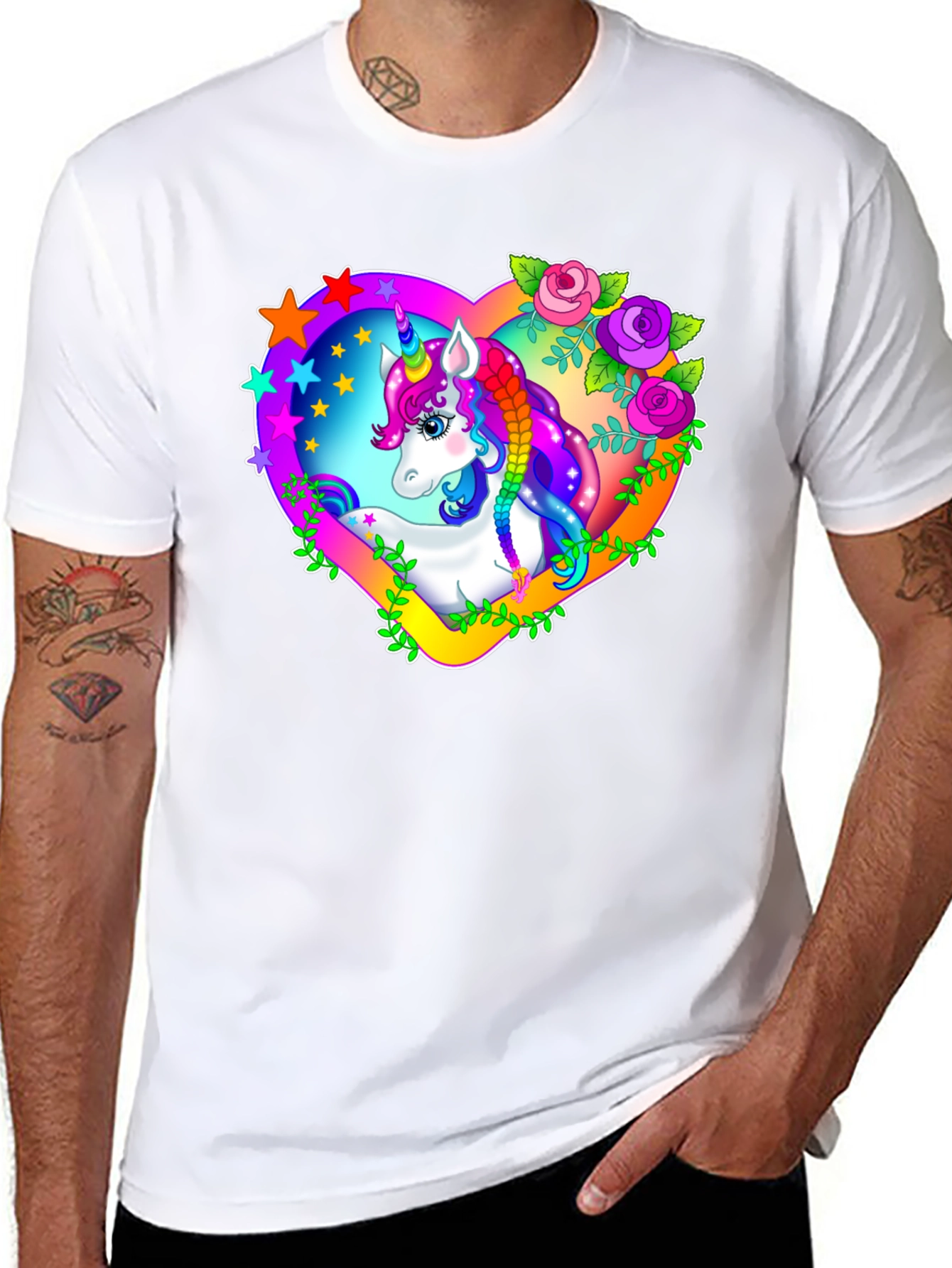 Unicorn Heart Graphic T-Shirt