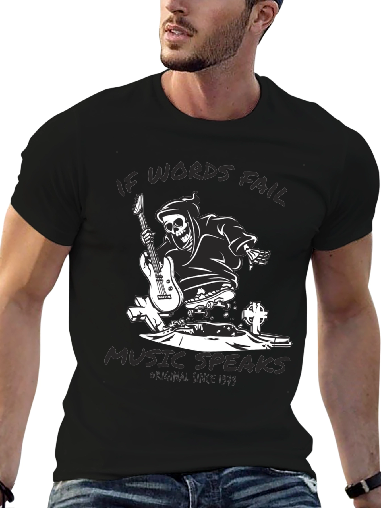 Grim Reaper Guitarist Graphic Tee