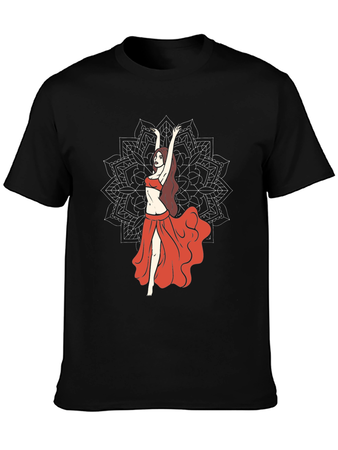 Belly Dance Graphic Tee - Mandala Design