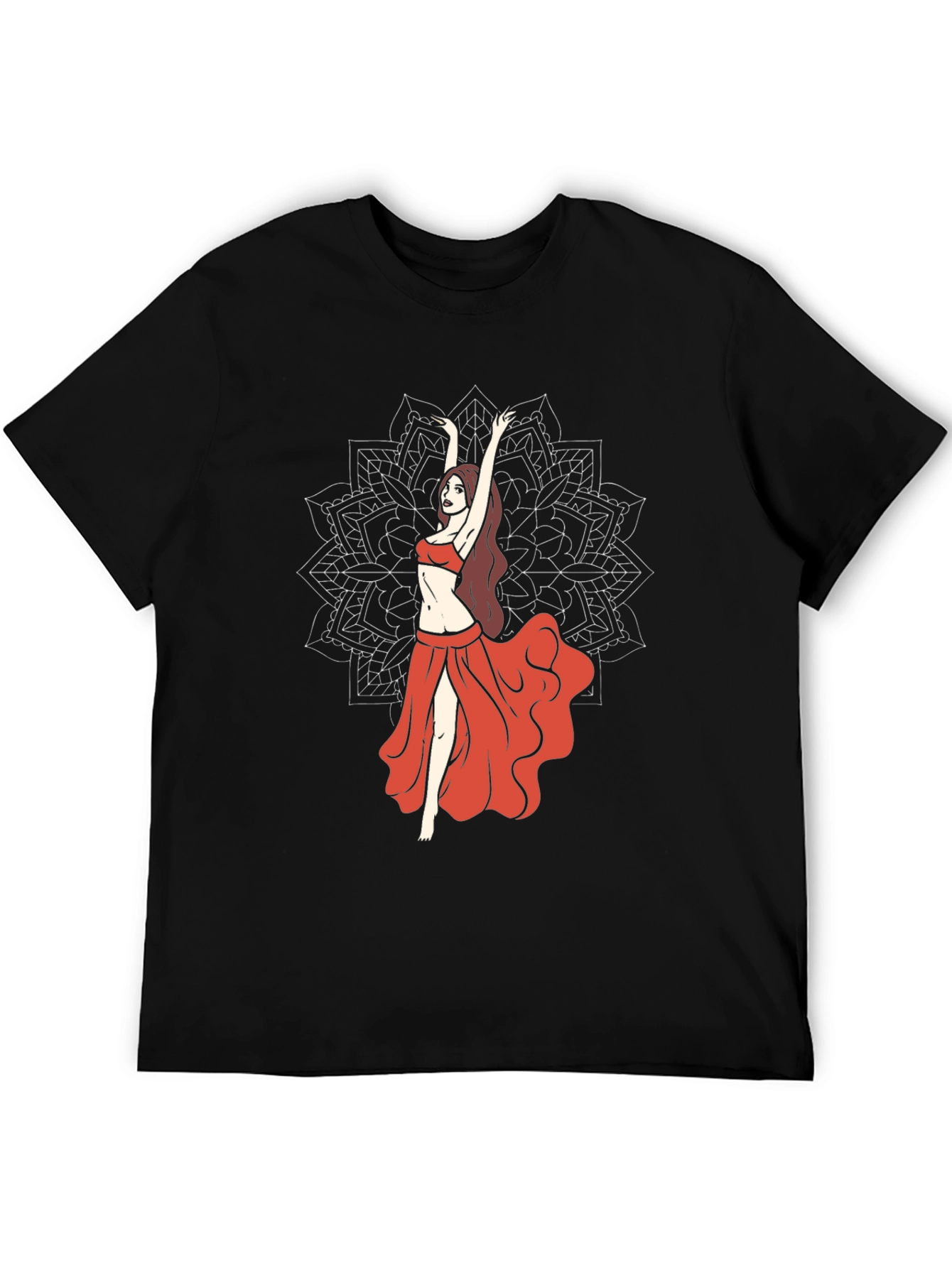 Belly Dance Graphic Tee - Mandala Design