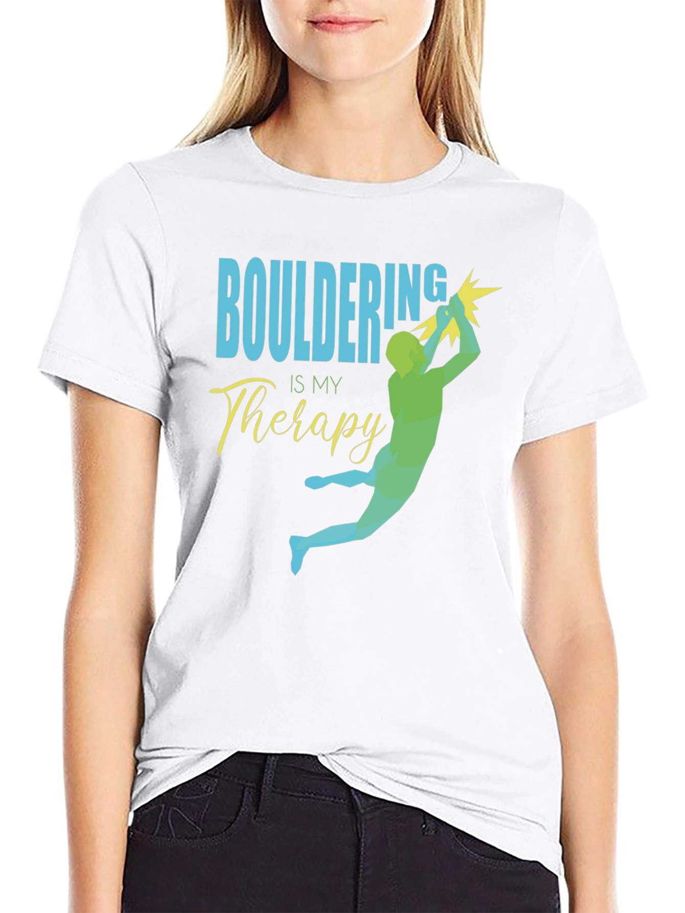 Bouldering is My Therapy T-Shirt