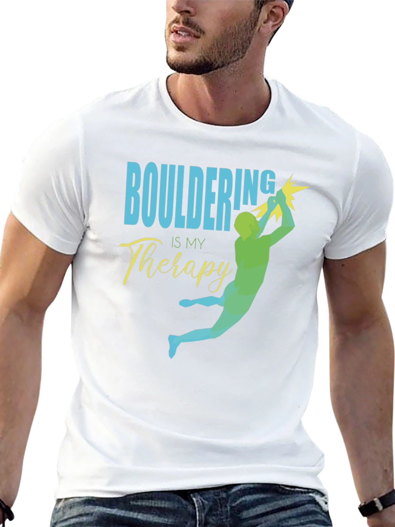 Bouldering is My Therapy T-Shirt