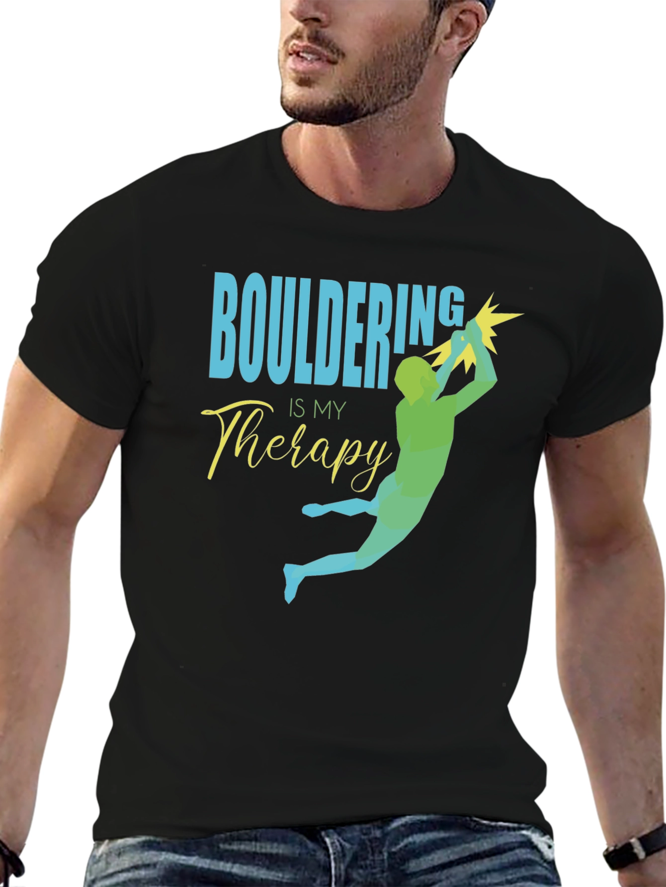 Bouldering is My Therapy T-Shirt