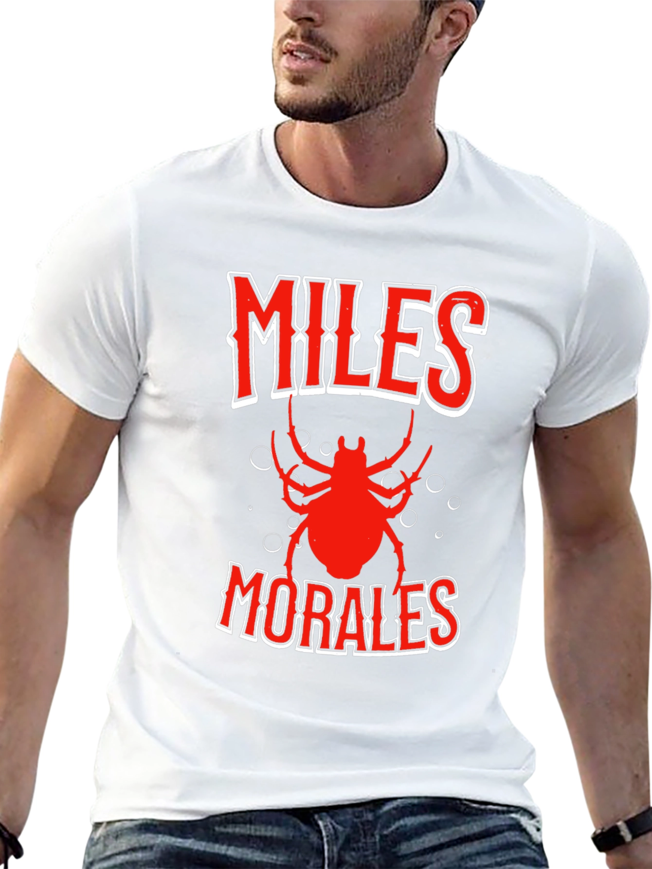 Miles Morales Spider-Man Inspired Black T-Shirt