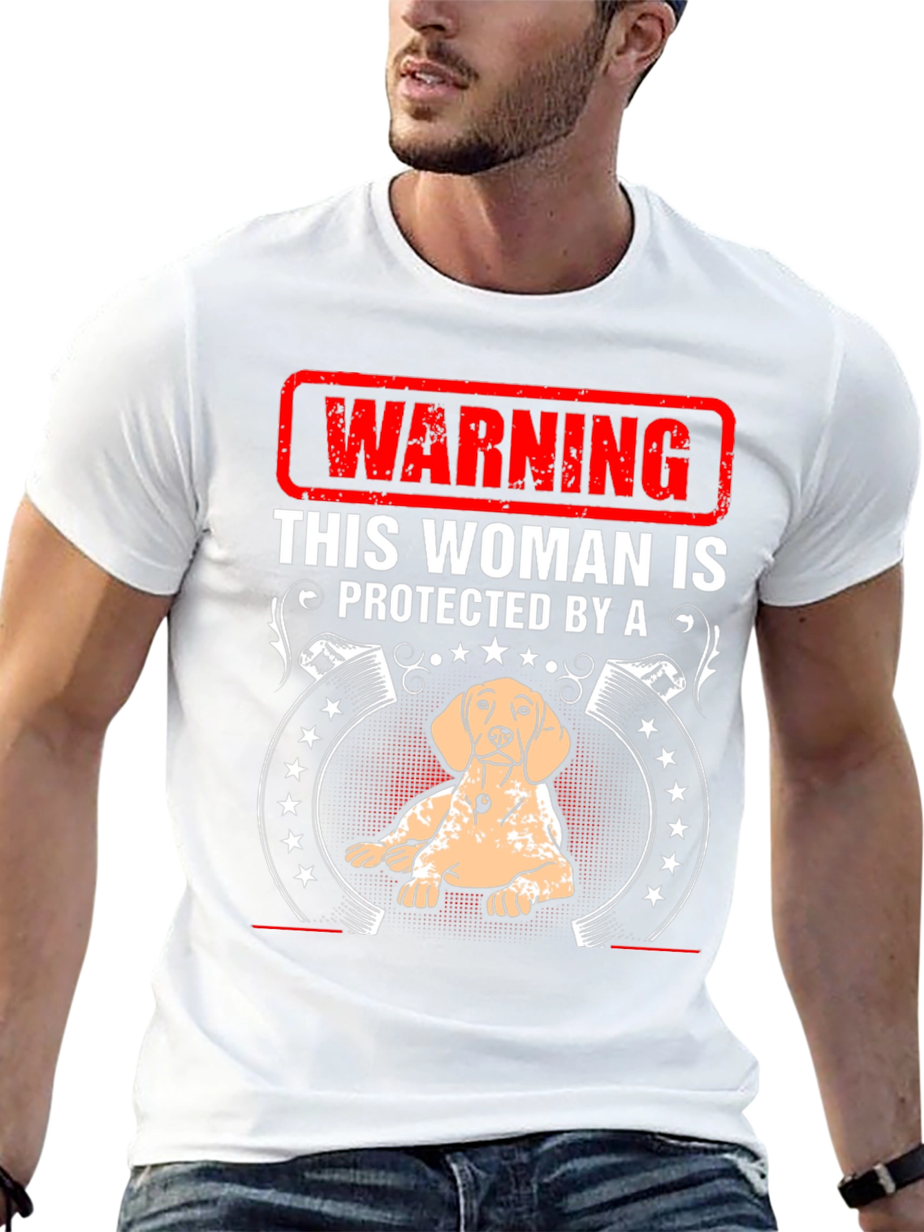 Warning This Woman is Protected by a Dog T-Shirt