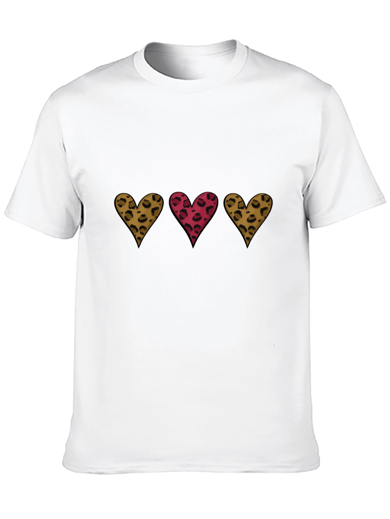 Leopard Heart Graphic Tee - Stylish Casual Wear