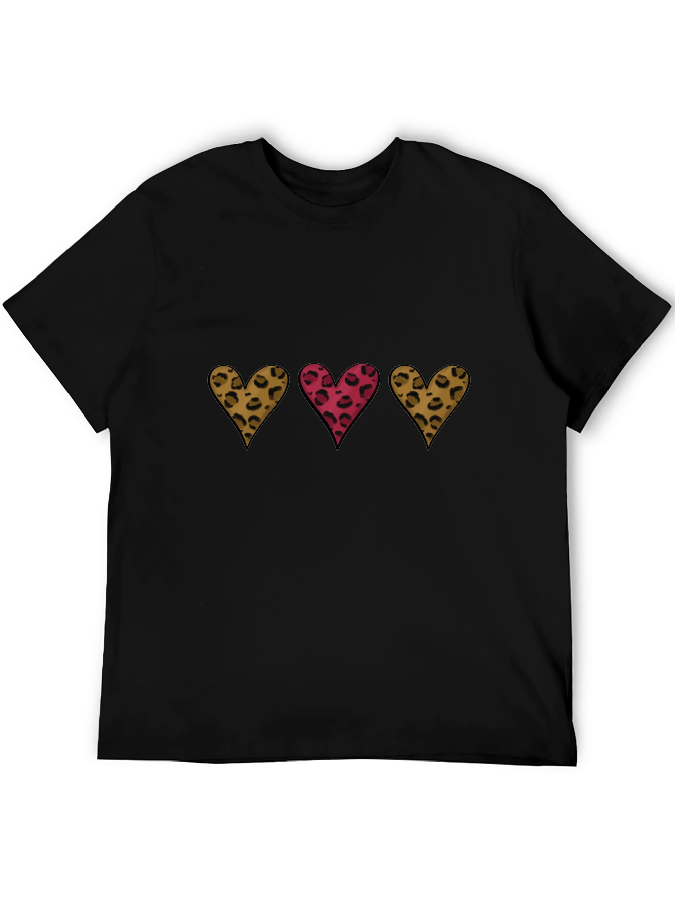 Leopard Heart Graphic Tee - Stylish Casual Wear
