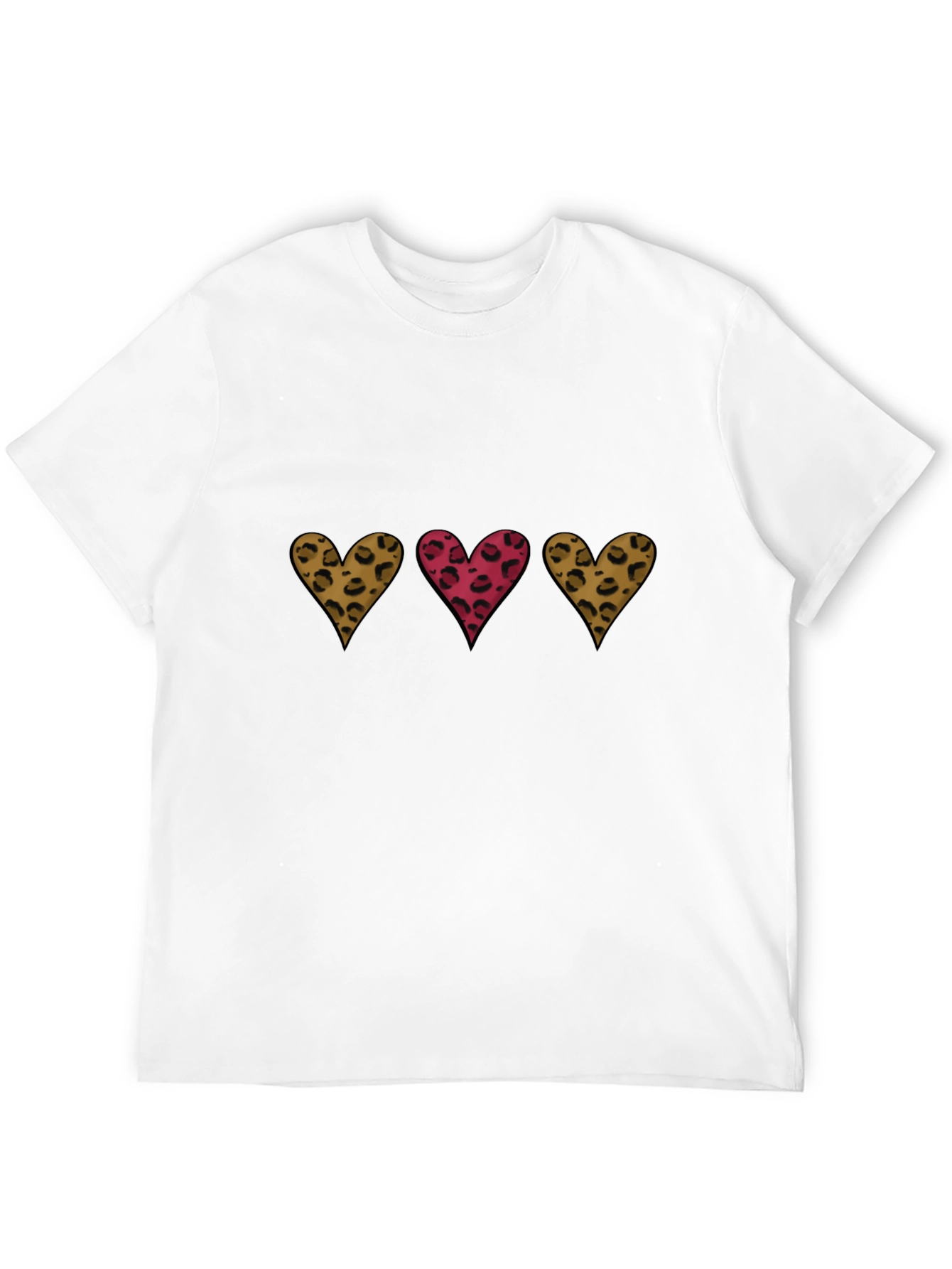 Leopard Heart Graphic Tee - Stylish Casual Wear