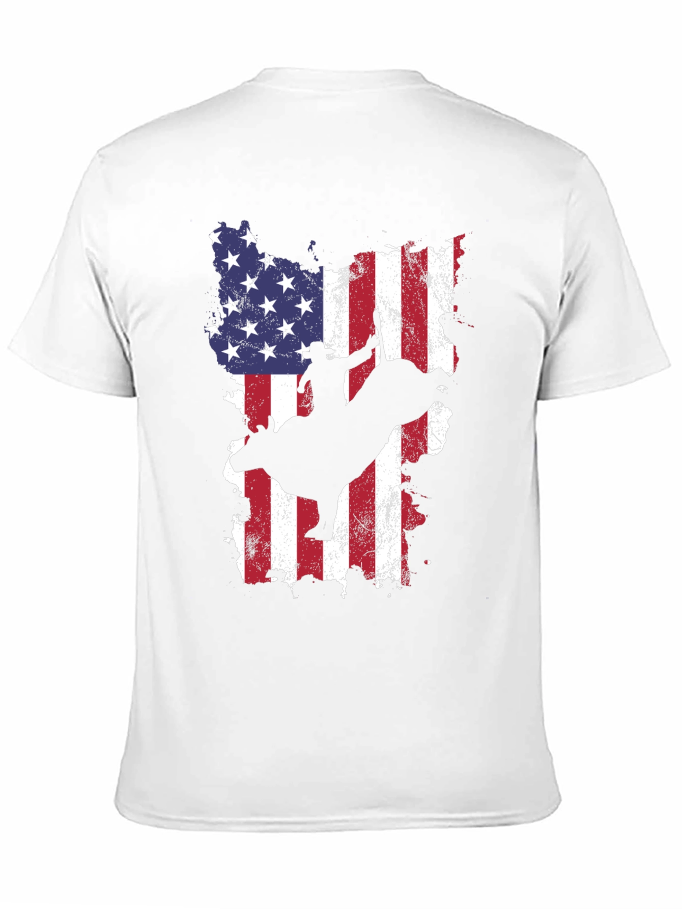 American Flag Bull Rider Graphic Tee