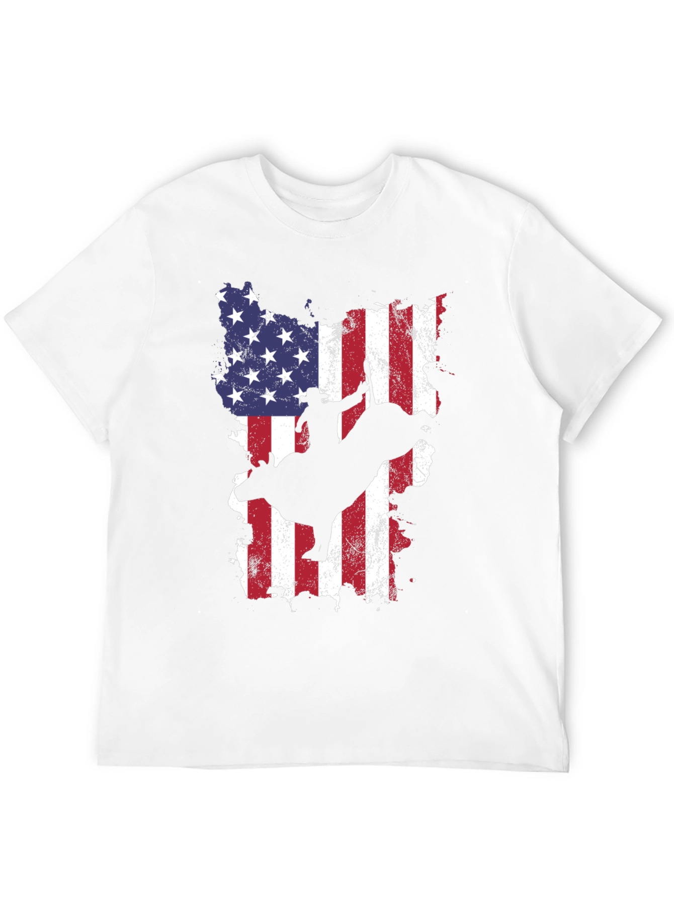 American Flag Bull Rider Graphic Tee