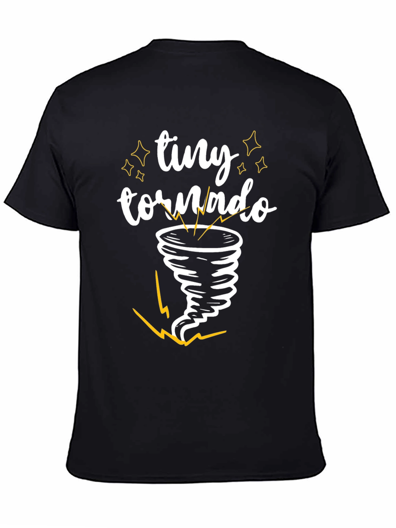 Tiny Tornado Graphic Tee - Black Cotton T-Shirt
