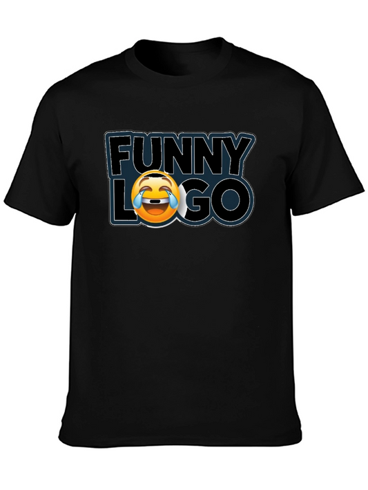 Funny Logo Graphic Black T-Shirt