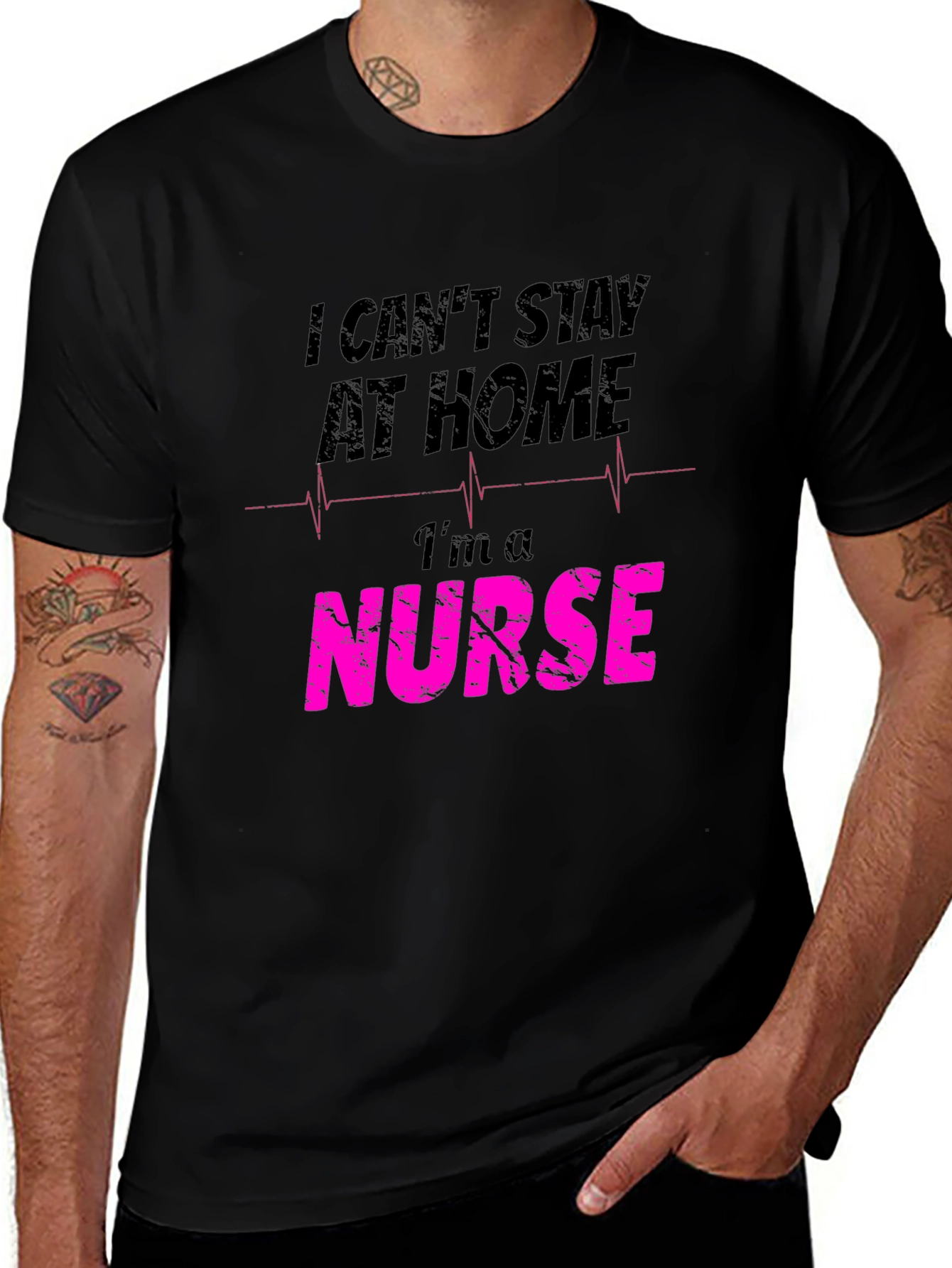 Nurse Graphic T-Shirt - I Cant Stay At Home