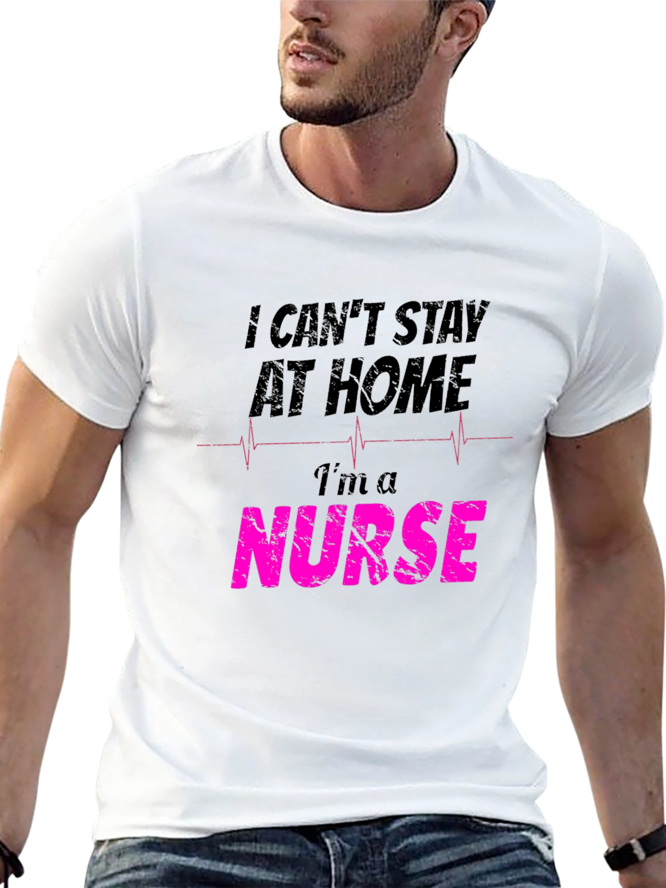 Nurse Graphic T-Shirt - I Cant Stay At Home