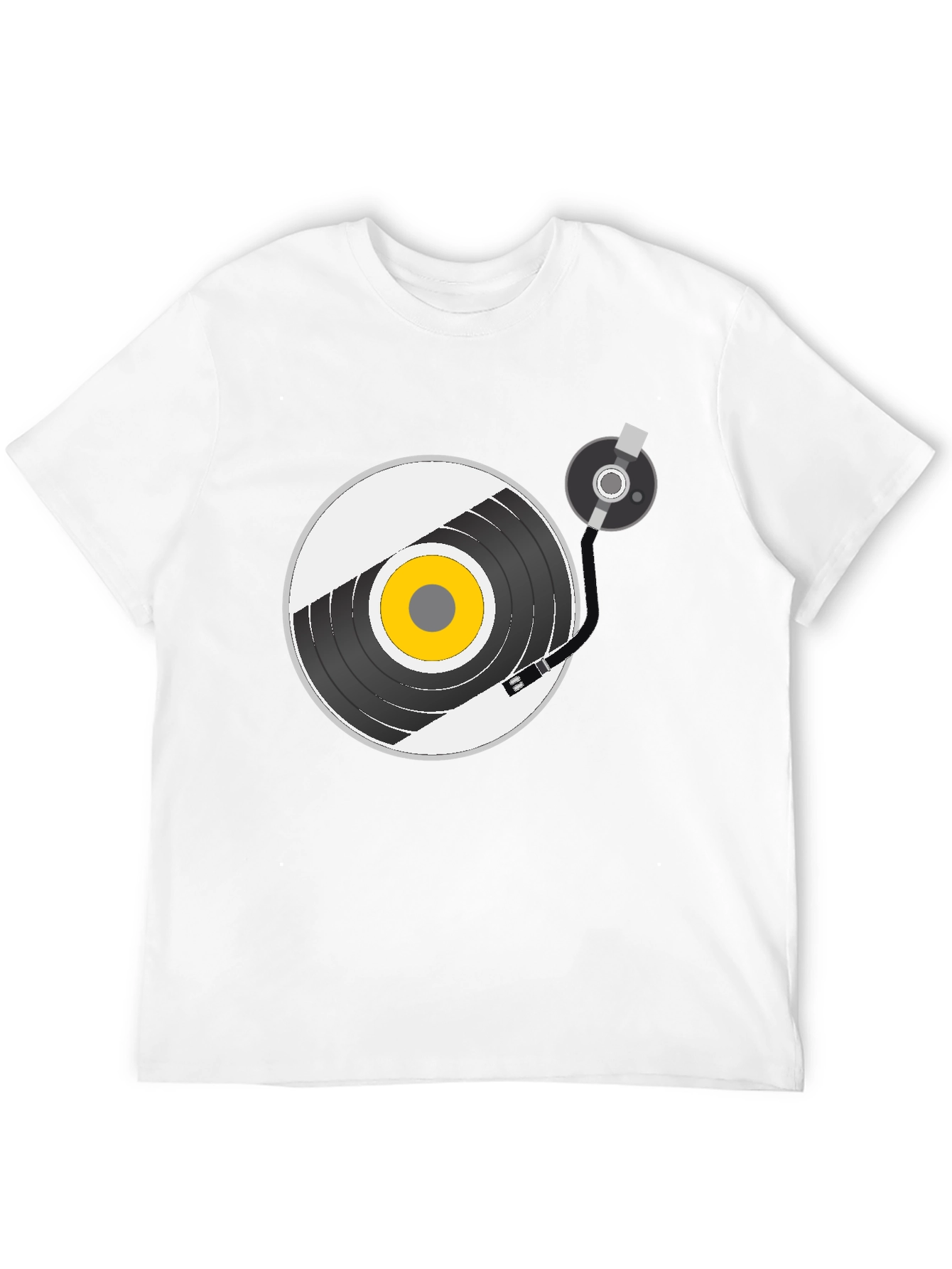 Retro Vinyl Record Player Graphic T-Shirt