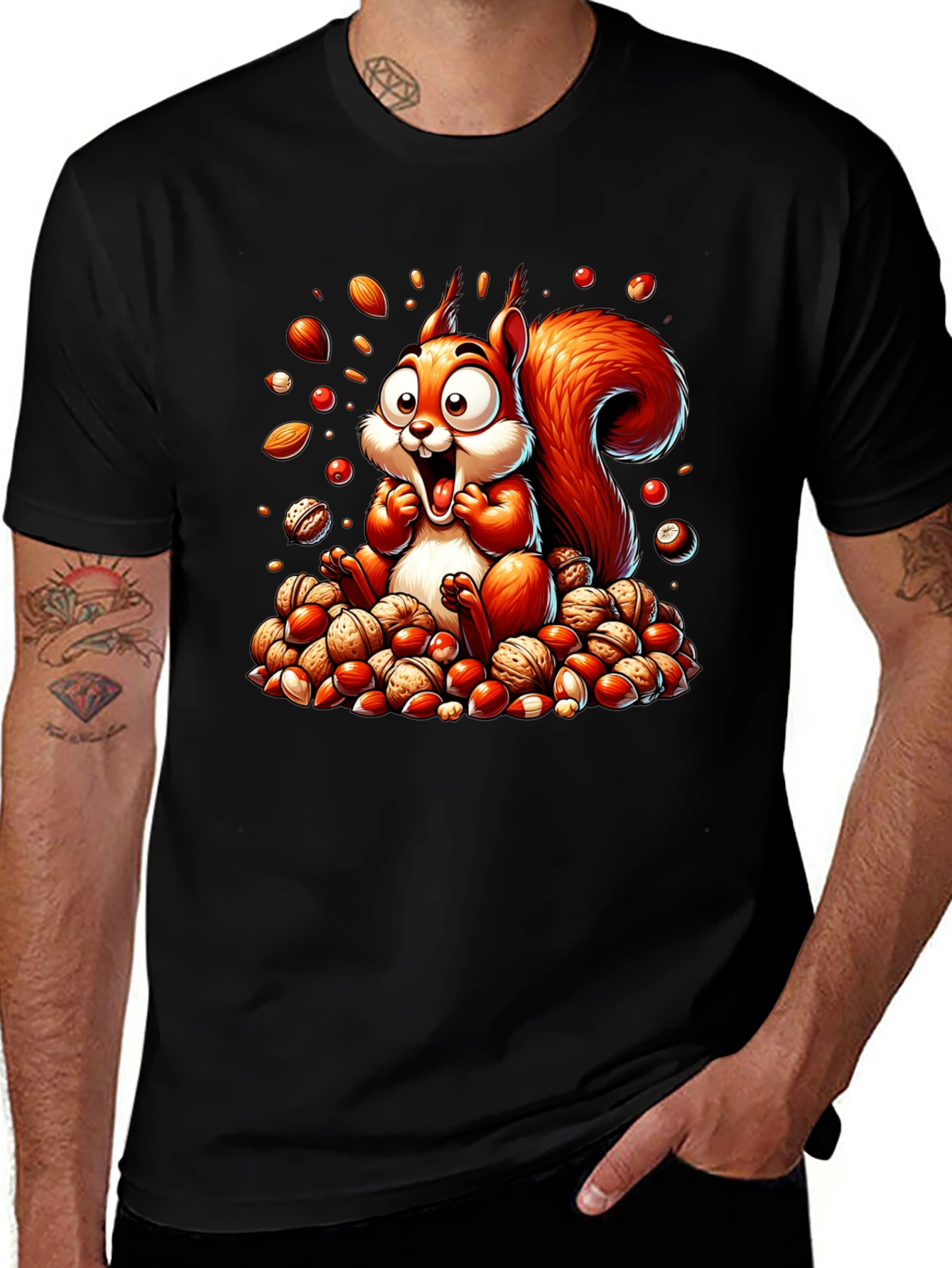 Squirrel Nut Lover T-Shirt - Cartoon Design