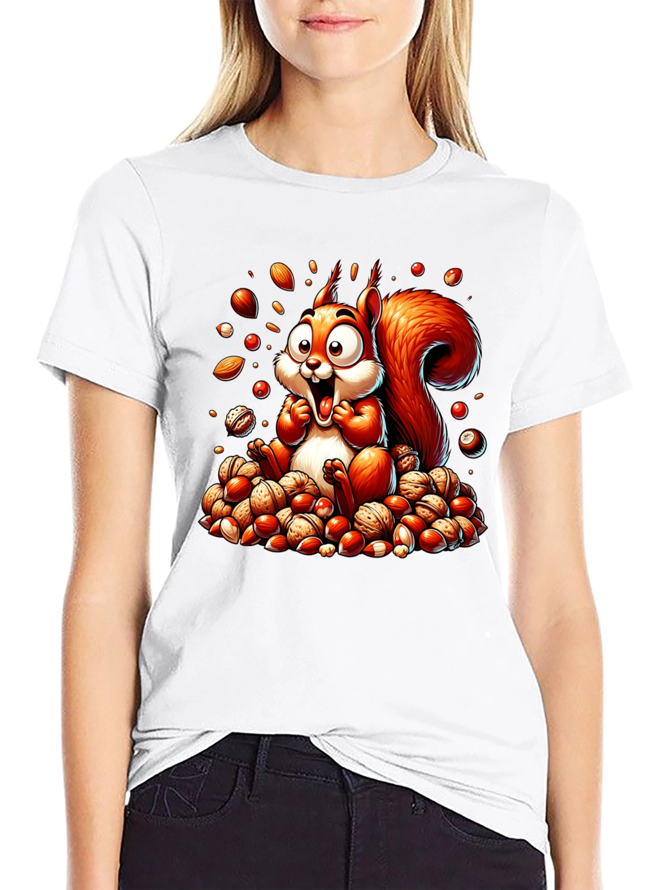 Squirrel Nut Lover T-Shirt - Cartoon Design