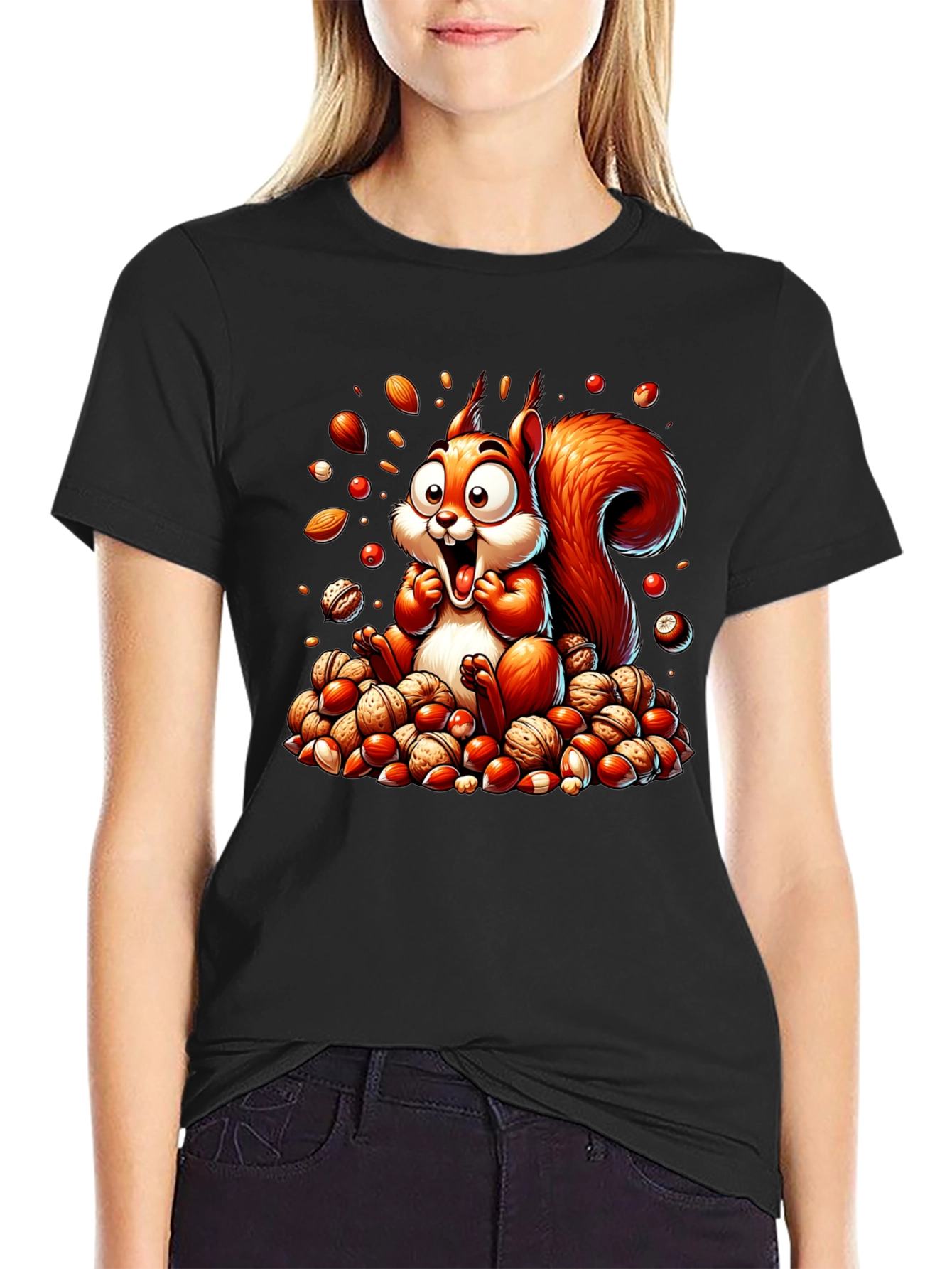 Squirrel Nut Lover T-Shirt - Cartoon Design