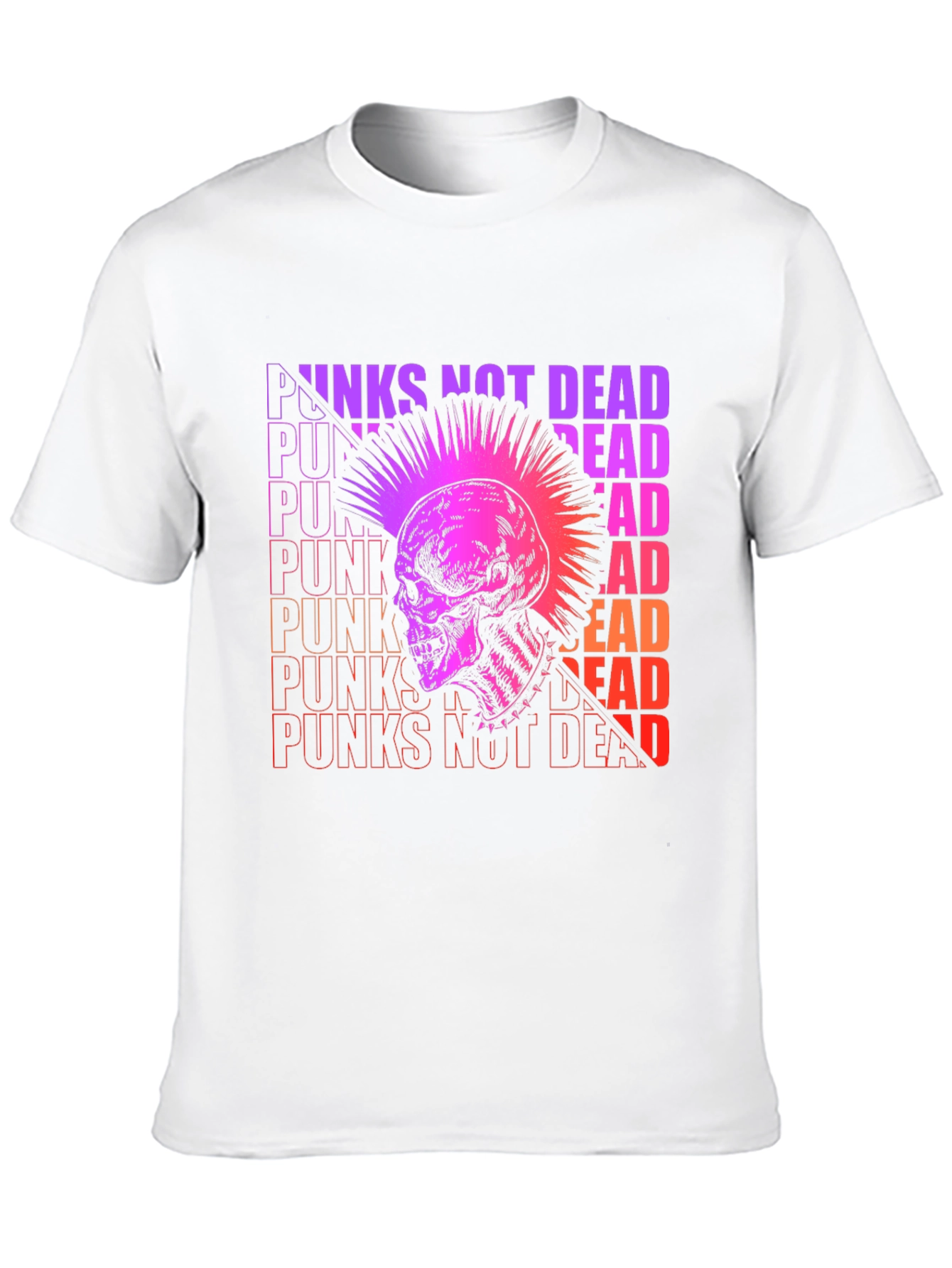 Punk Skull Graphic Tee - Not Dead!